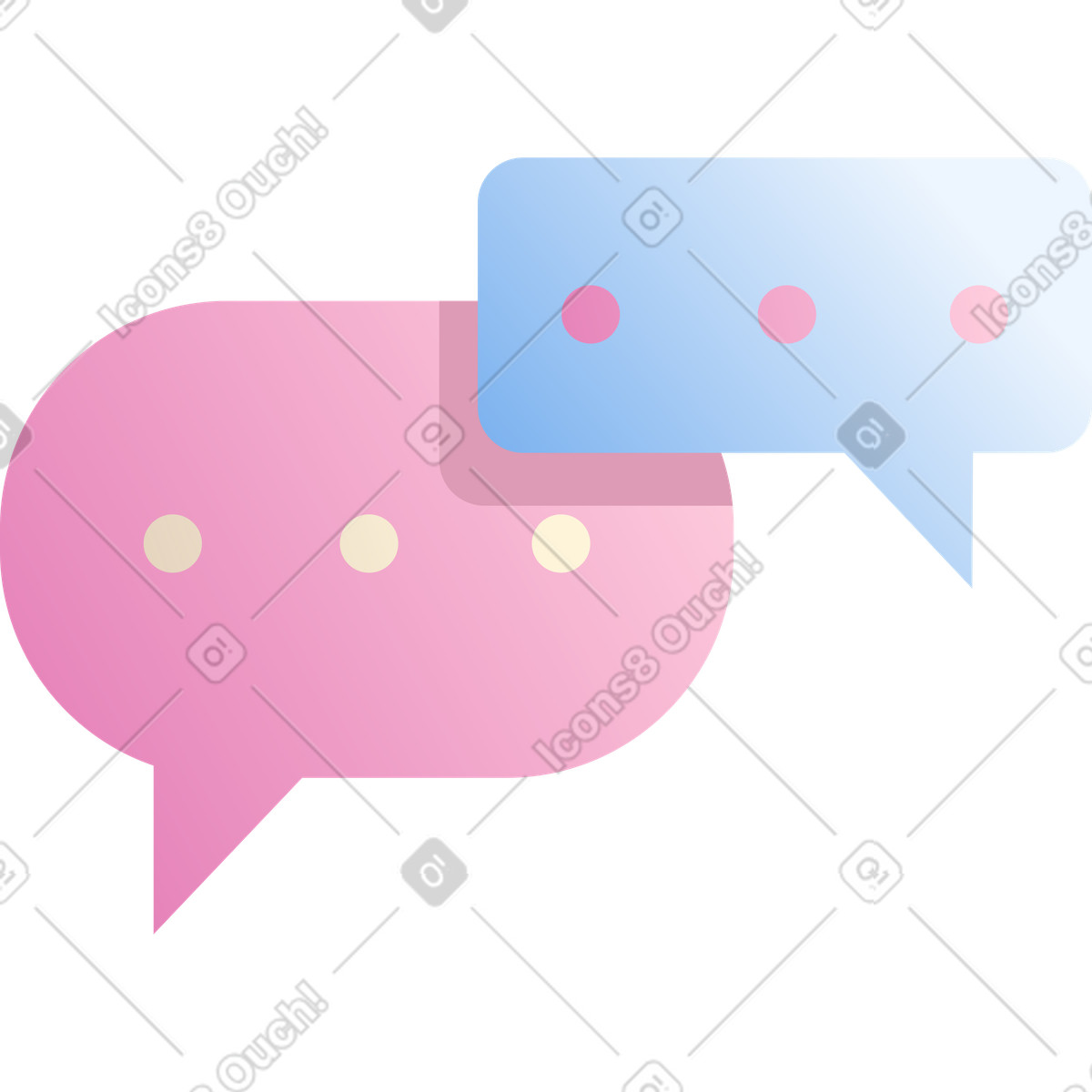 Dialog in der sprechblase-Illustration im Silky-Stil als Download PNG, SVG