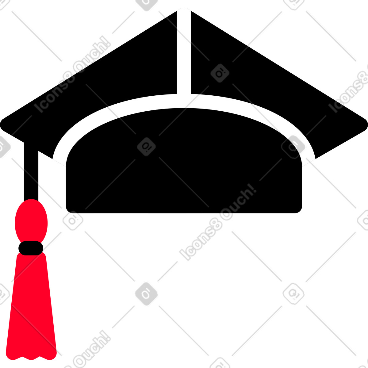 Graduate cap illustration high-quality clipart graphics for celebrating achievements