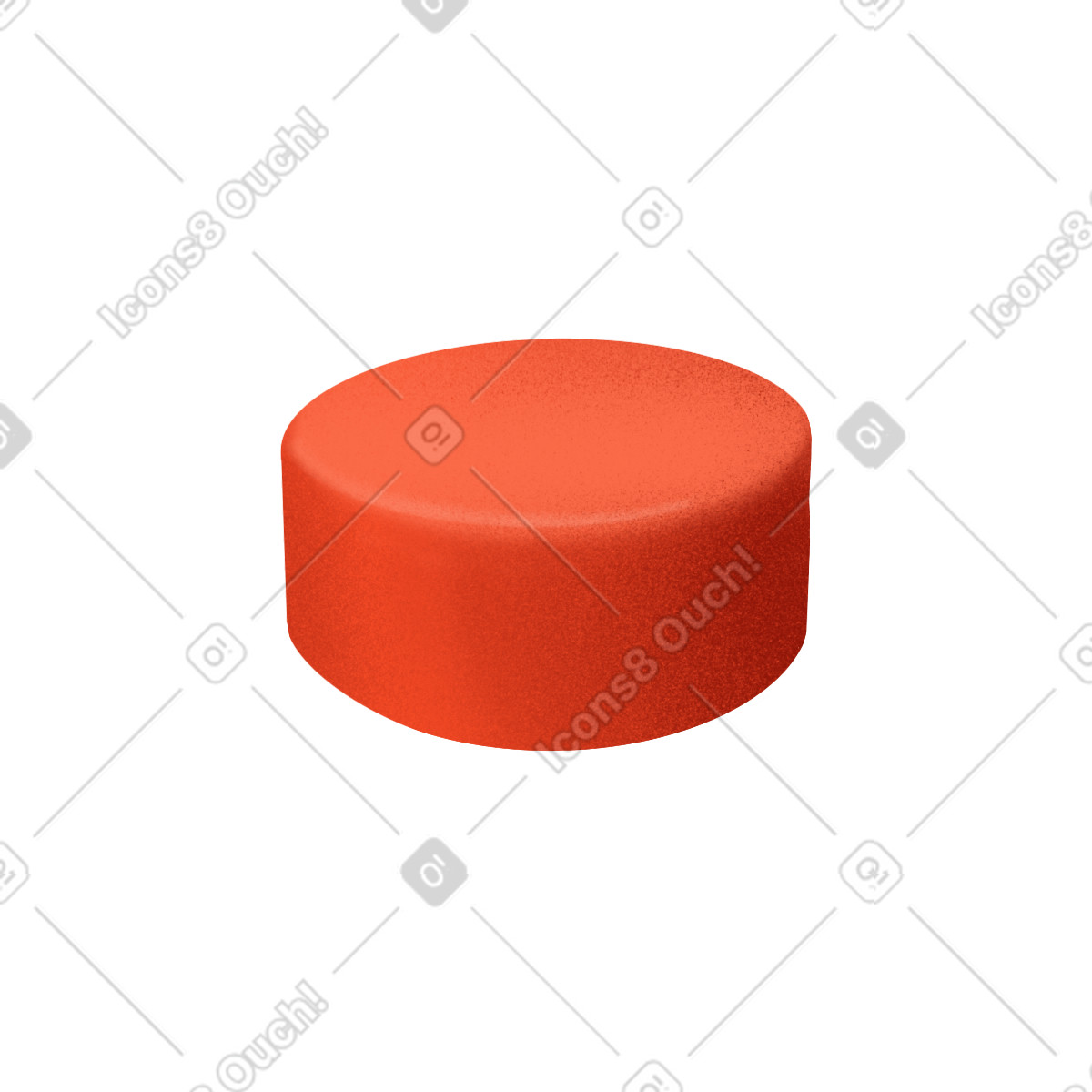 Round red figure illustration in Gleam style download in PNG, SVG