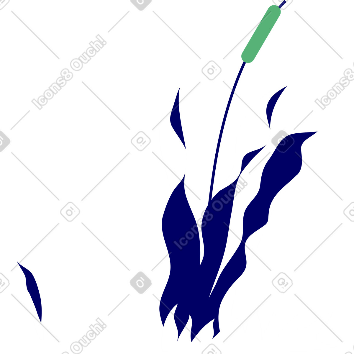 Canna illustrazione in stile Lounge scarica in PNG, SVG