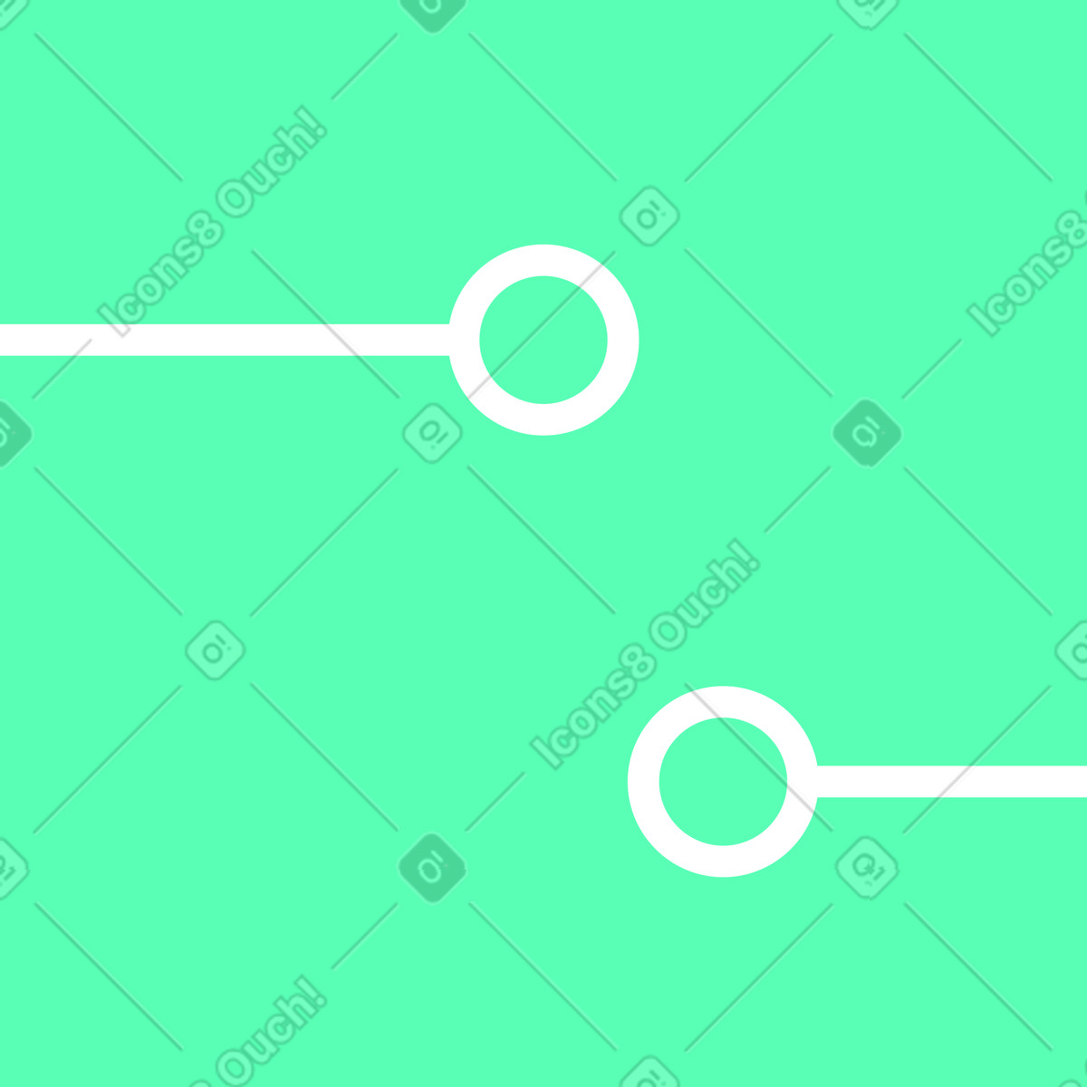 Quadrato con linee di circuito illustrazione in stile Bright scarica in PNG, SVG