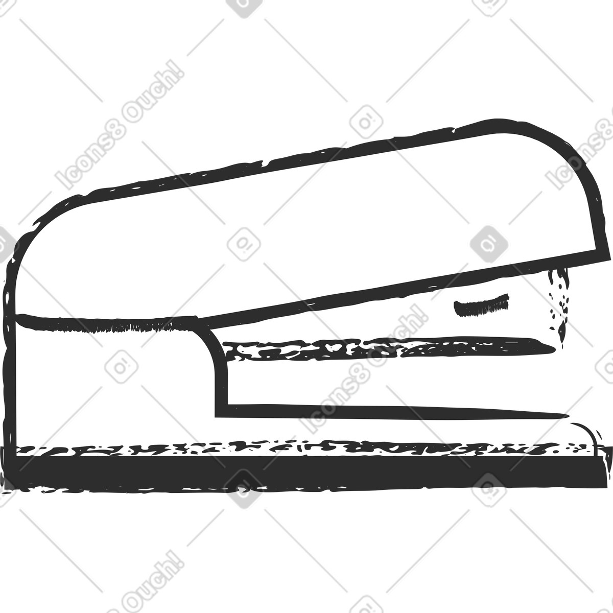 Graphite スタイルの ホッチキス のイラストをPNG、SVG形式でダウンロード