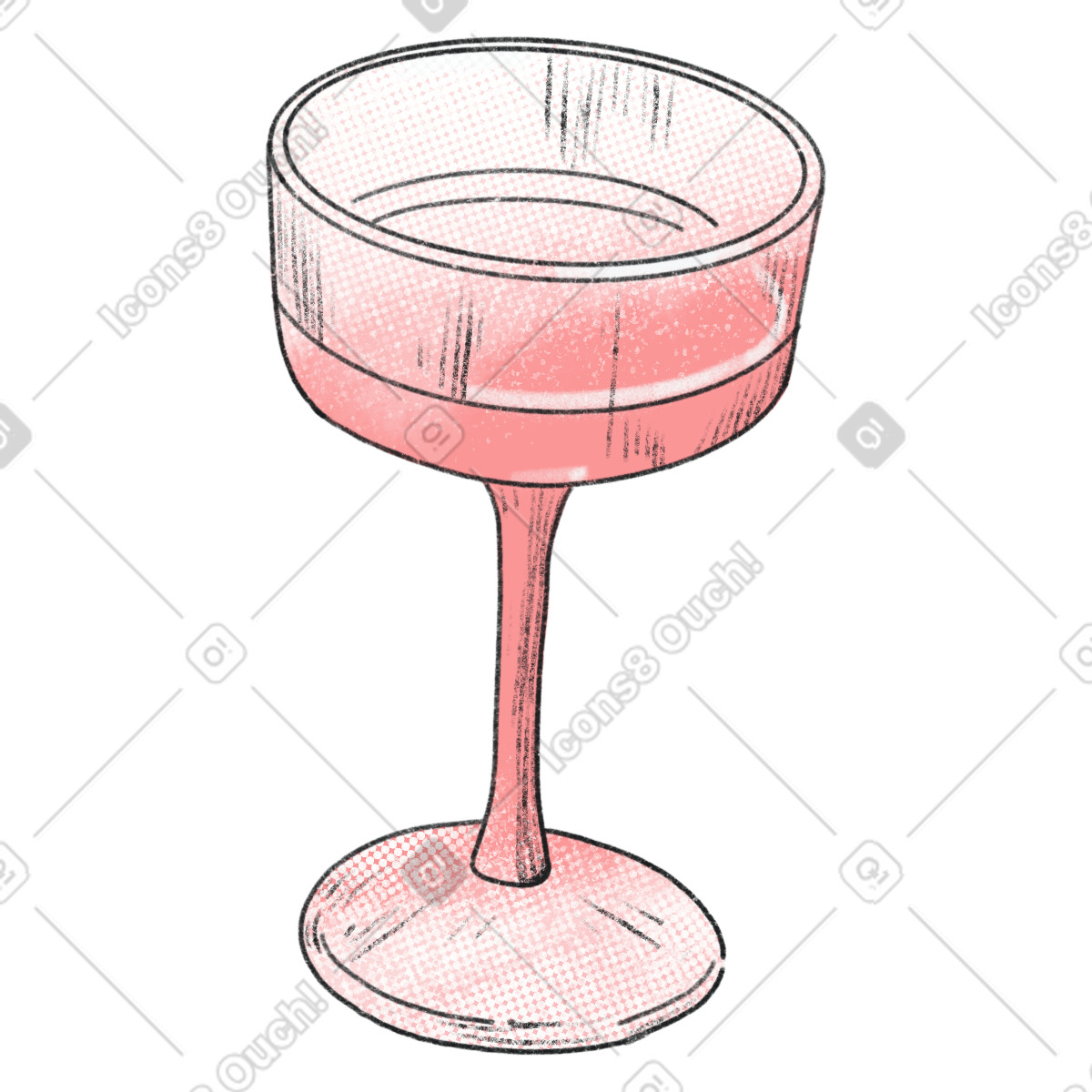 Ilustración Pink glass en estilo Moments a descargar en PNG y SVG