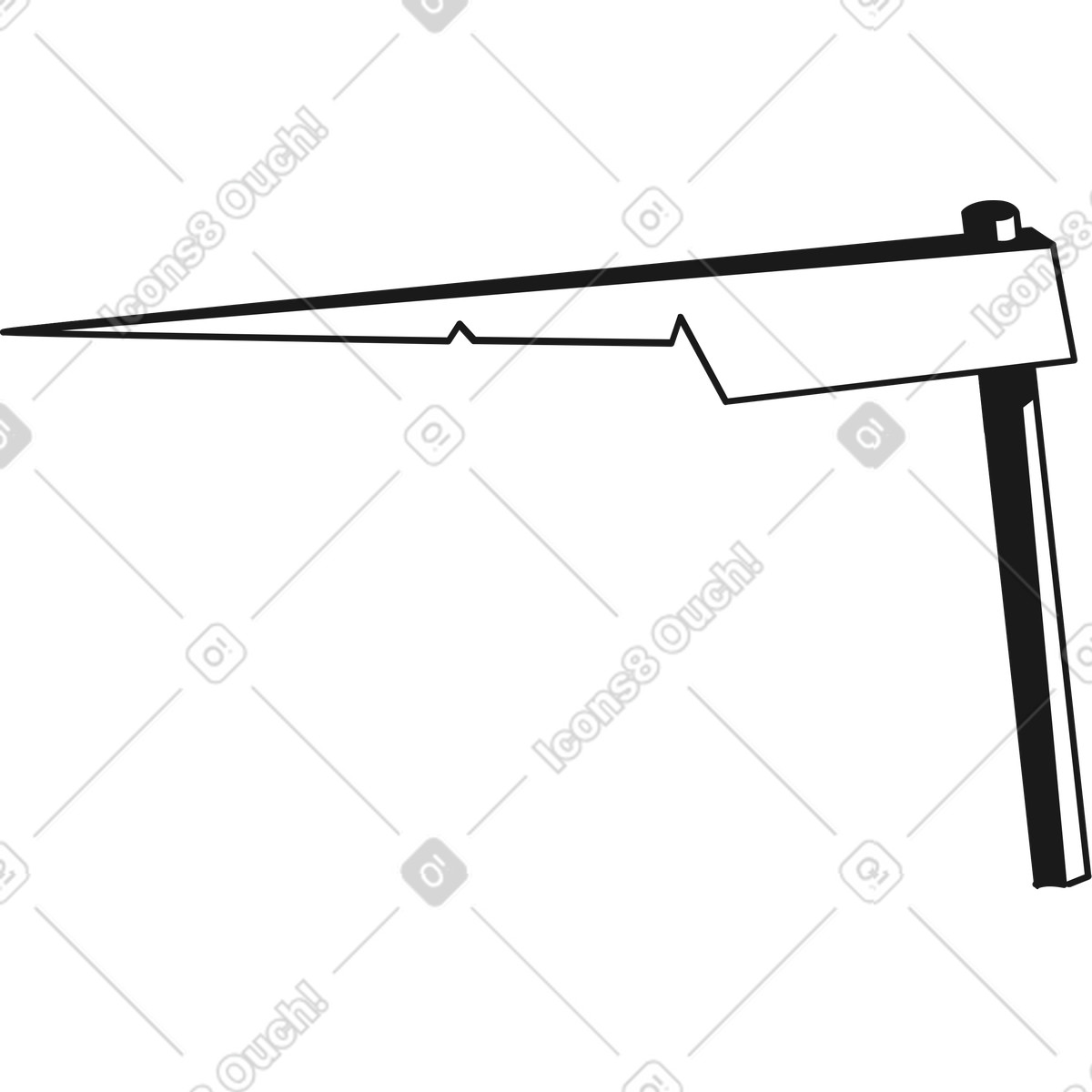 Ilustración Parte de la hoja guadaña en estilo Taxi a descargar en PNG y SVG