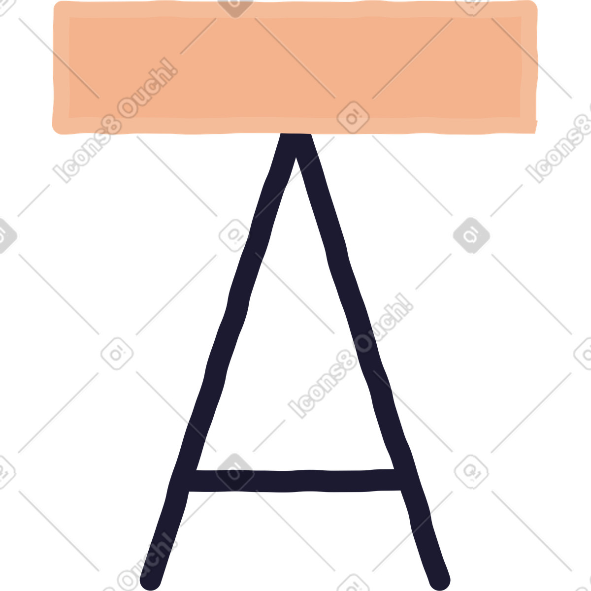 Tavolo illustrazione in stile Stripy scarica in PNG, SVG