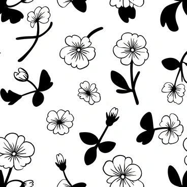 A repeating pattern of geranium flowers and leaves on a fabric swatch