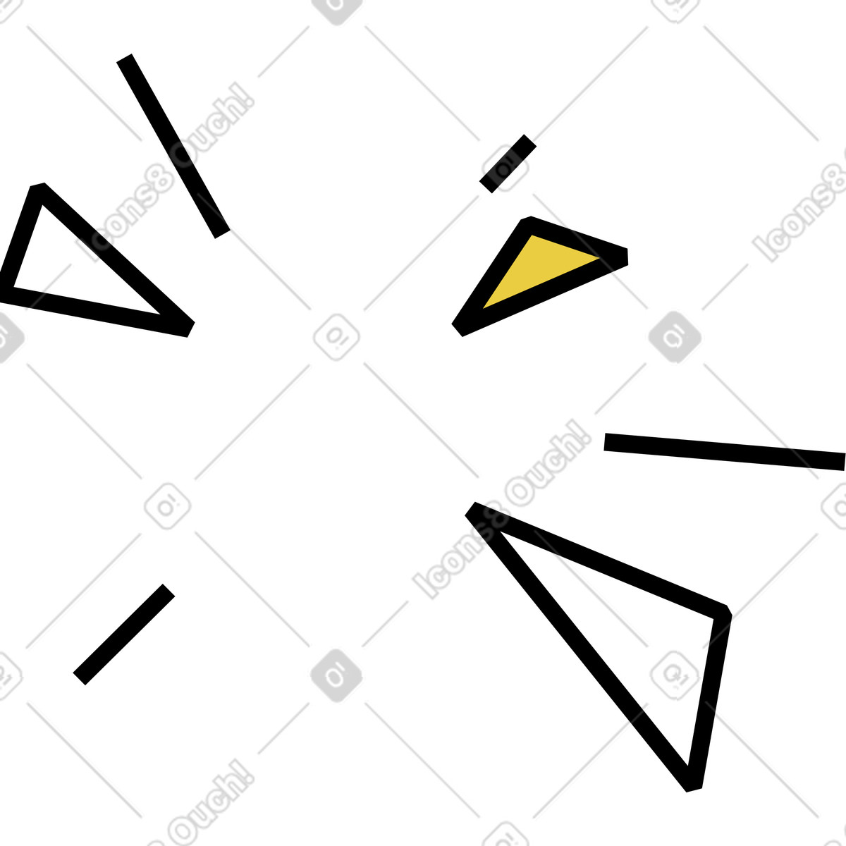 Luccica illustrazione in stile Memphis scarica in PNG, SVG