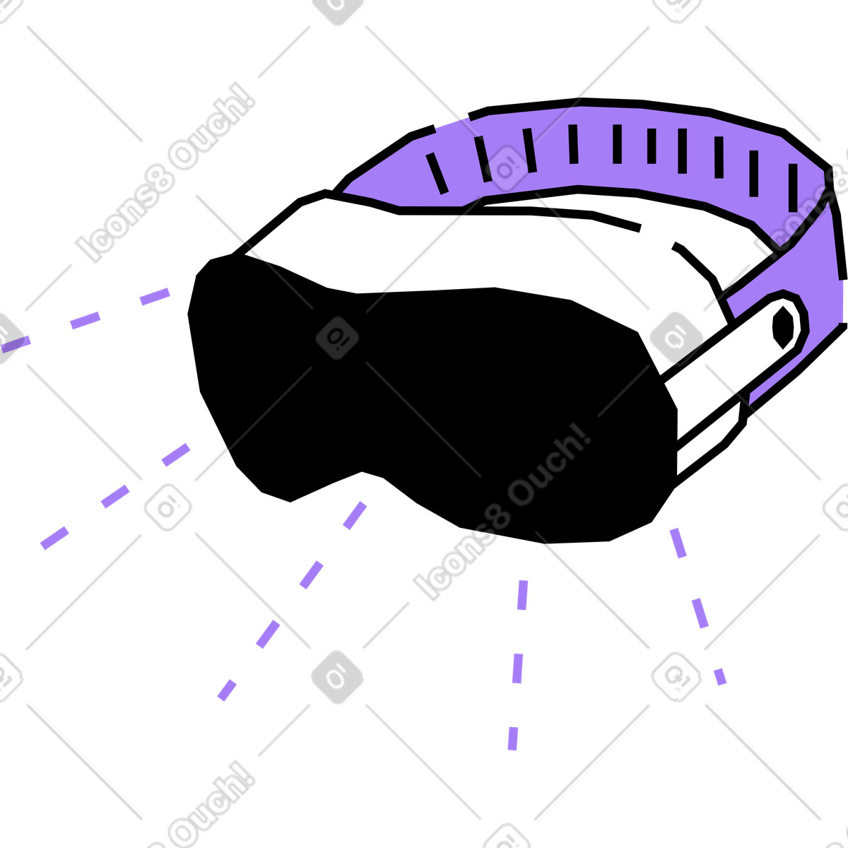 Illustration Lunettes vr dans le style Amethyst à télécharger aux formats PNG, SVG