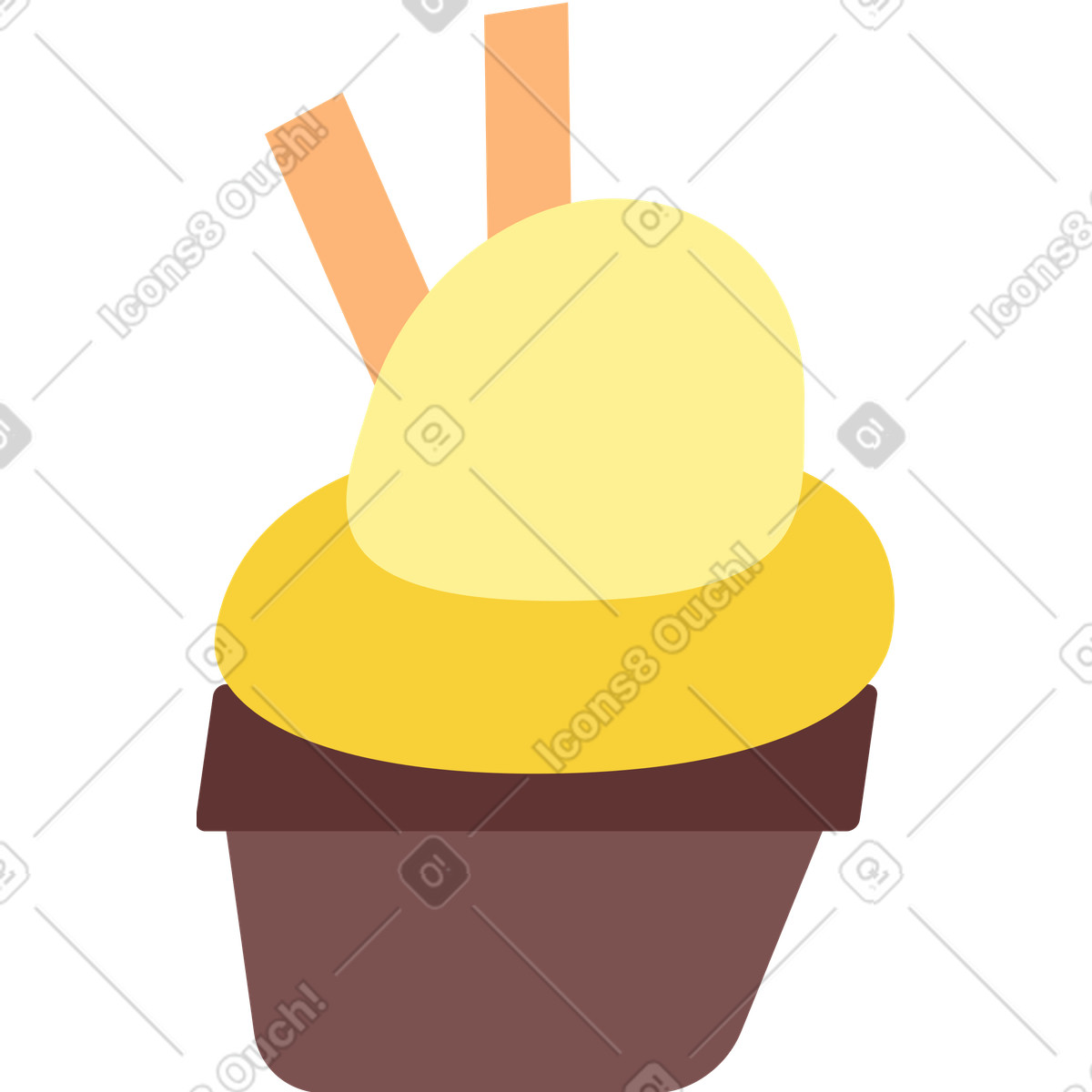 Eis-Illustration im Jaconda-Stil als Download in PNG, SVG