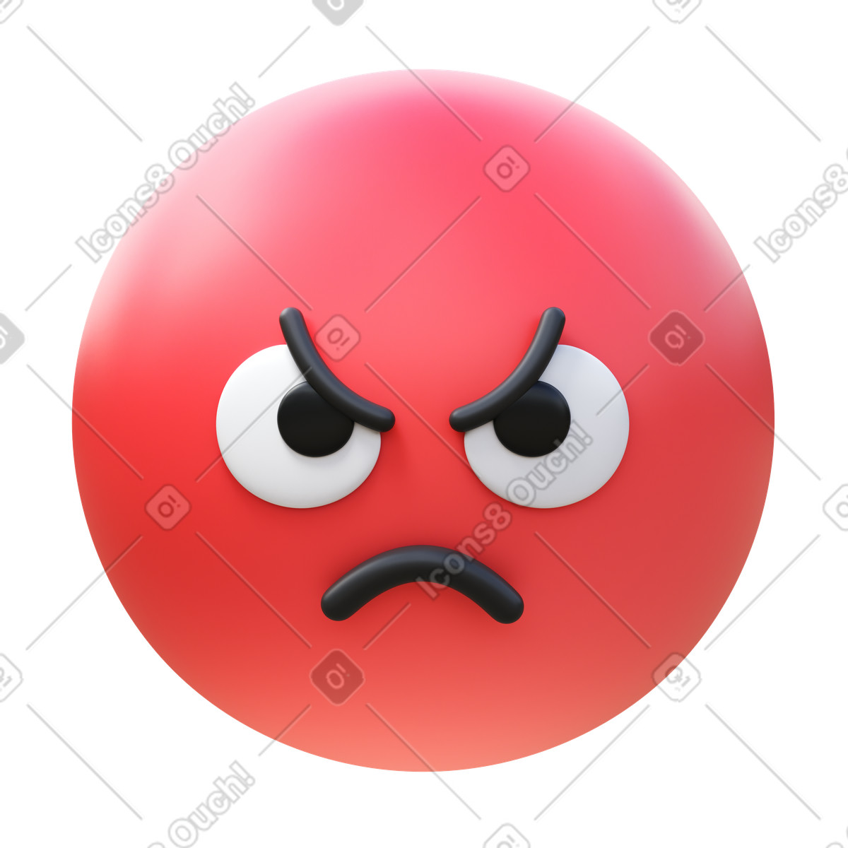 Ilustração de Emoji cara fazendo beicinho em no estilo 3D Fluency para baixar em PNG, SVG