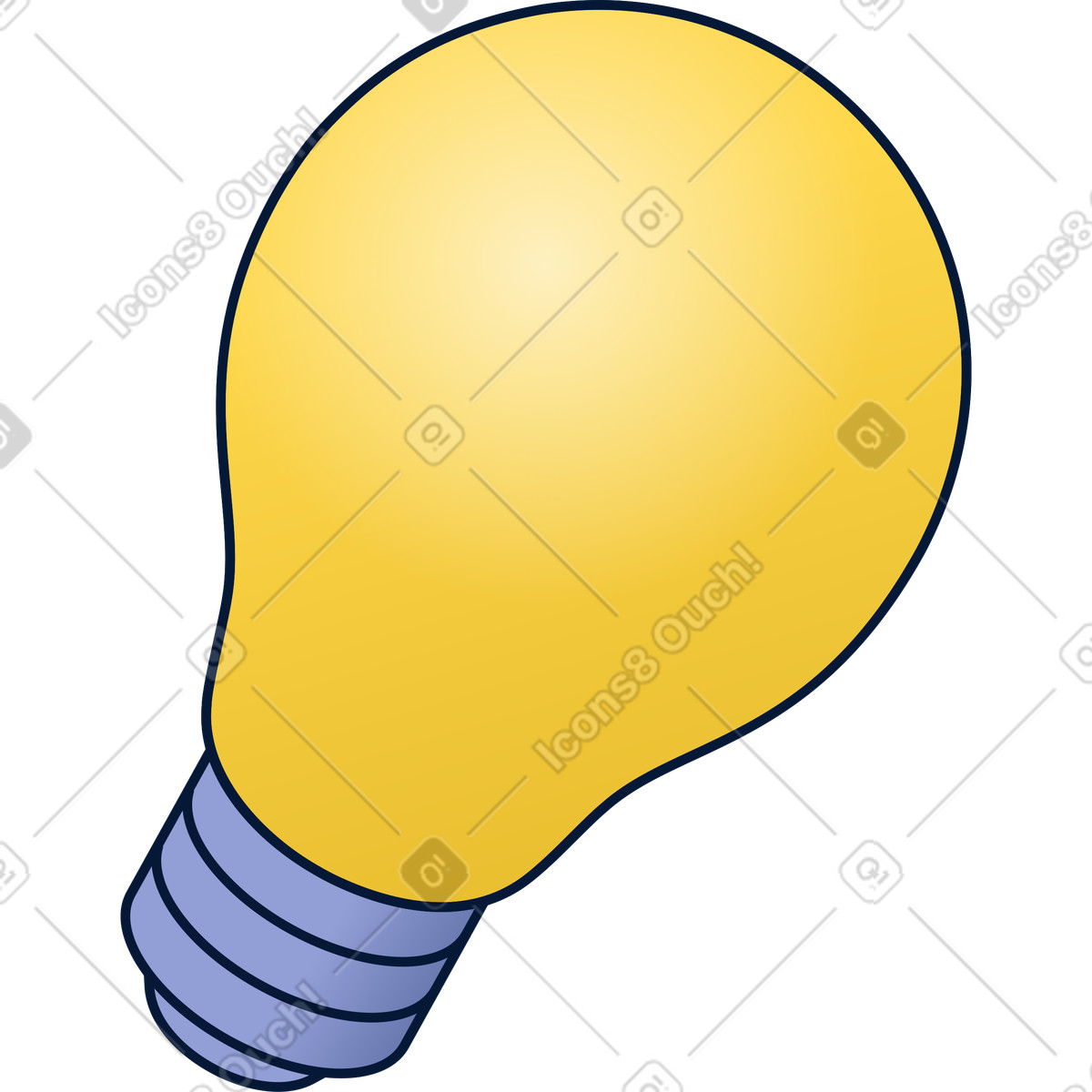 Ilustración Pequeña bombilla en estilo Neat a descargar en PNG y SVG