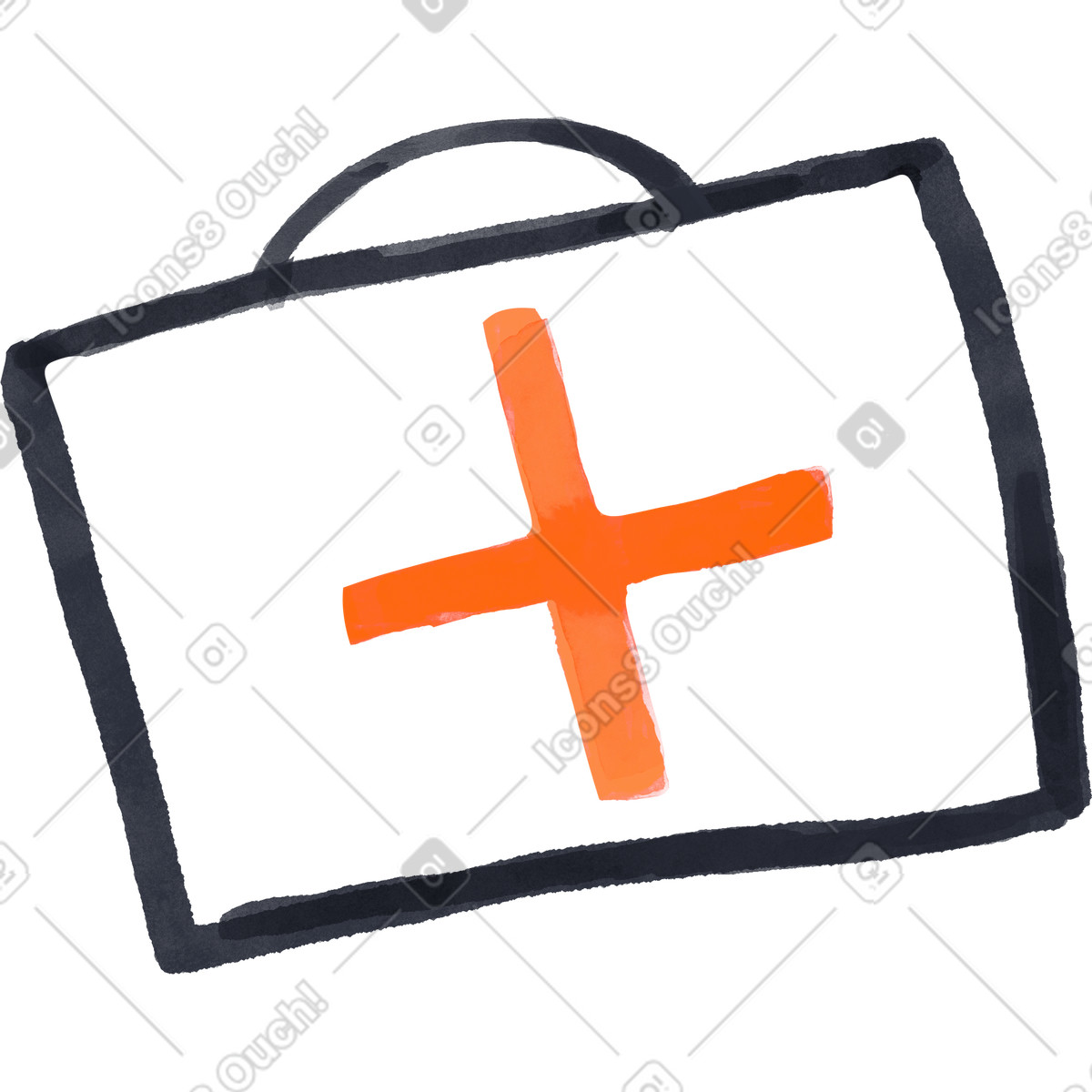 Arzttasche-Illustration im Inky-Stil als Download in PNG, SVG