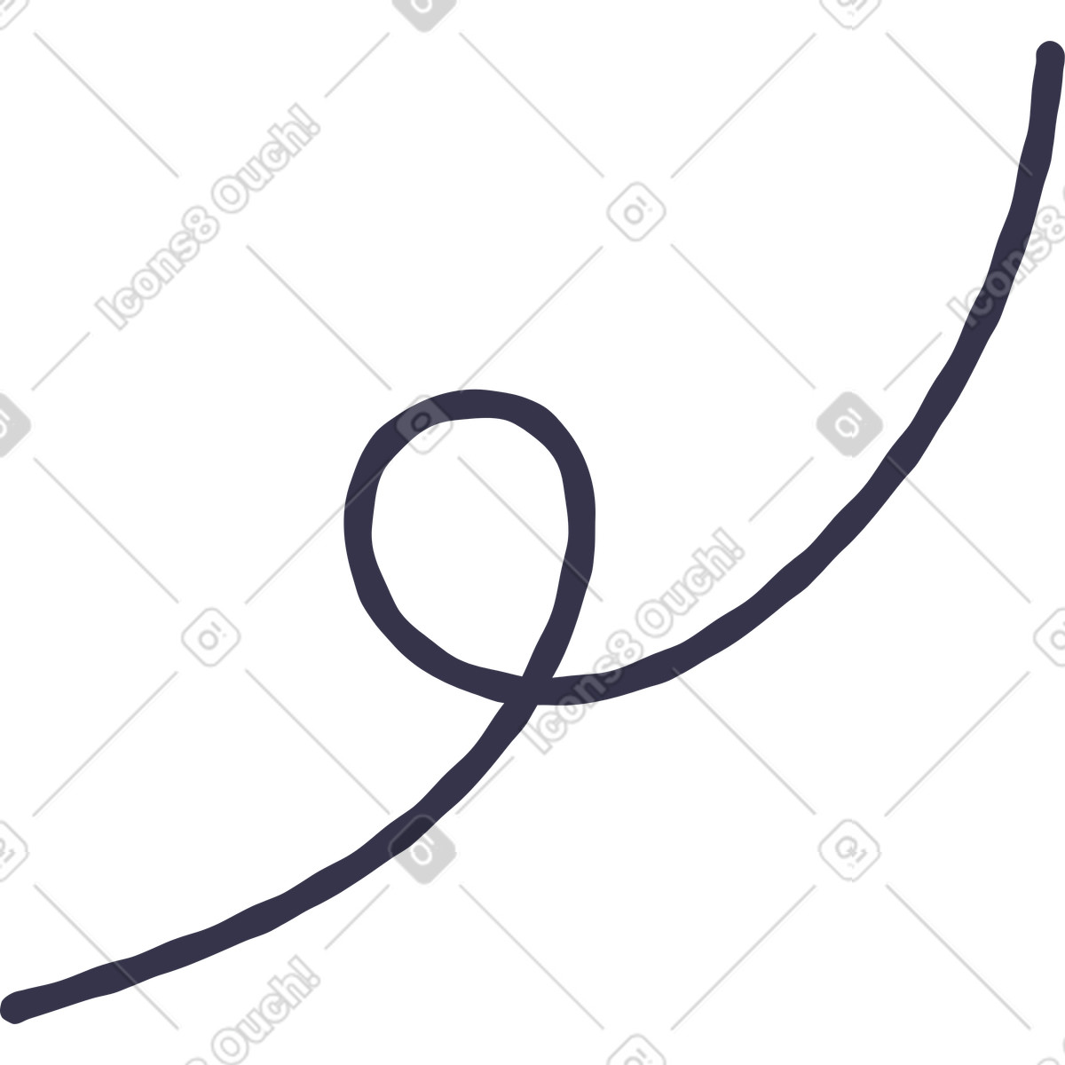 Twisted line illustration in Stripy style download in PNG, SVG
