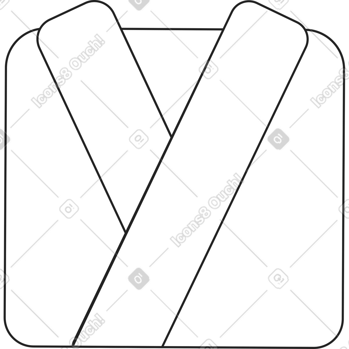 Illustration Peignoir de bain dans le style Sammy Line à télécharger aux formats PNG, SVG