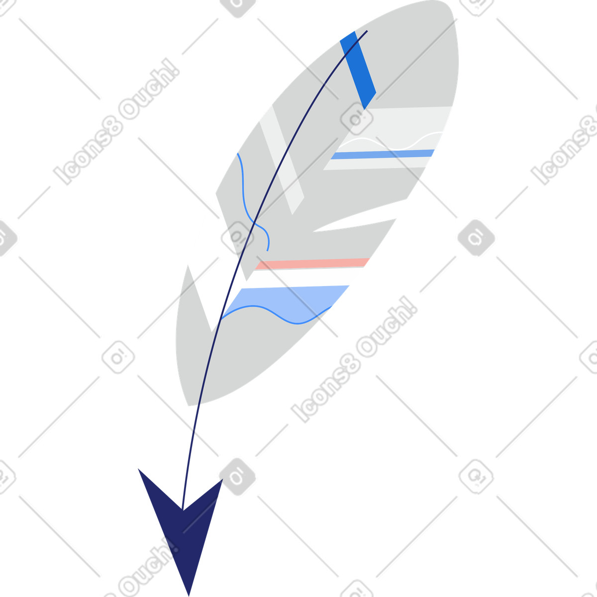 Arrow illustration in Clip style download in PNG, SVG
