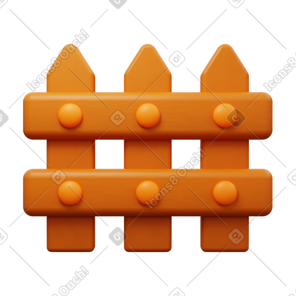 Ilustración Fence en estilo 3D Fluency a descargar en PNG y SVG