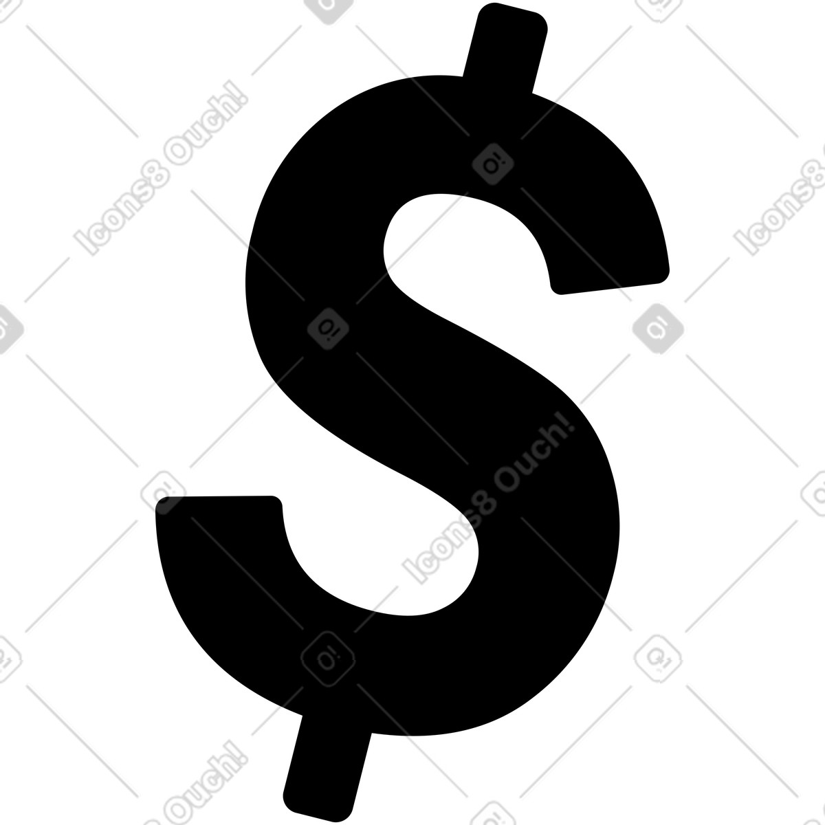 Dollaro illustrazione in stile Pablo scarica in PNG, SVG