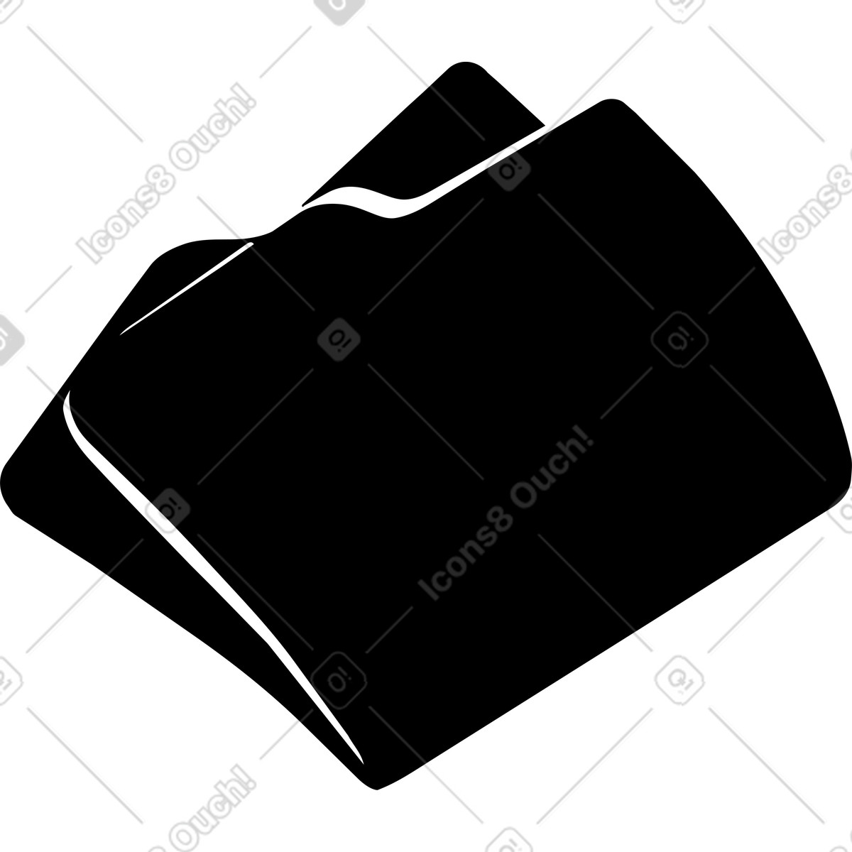 下载 Line 风格的 Folder icon representing document storage and organization on computer desktop screen 插画，支持 PNG、SVG 格式