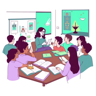 Children learning about Jewish traditions in a synagogue's Sunday school