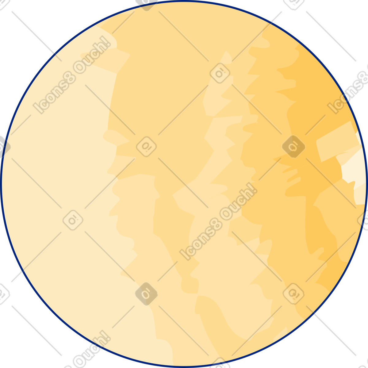 Vollmond-Illustration im Neo-Sakura-Stil als Download in PNG, SVG