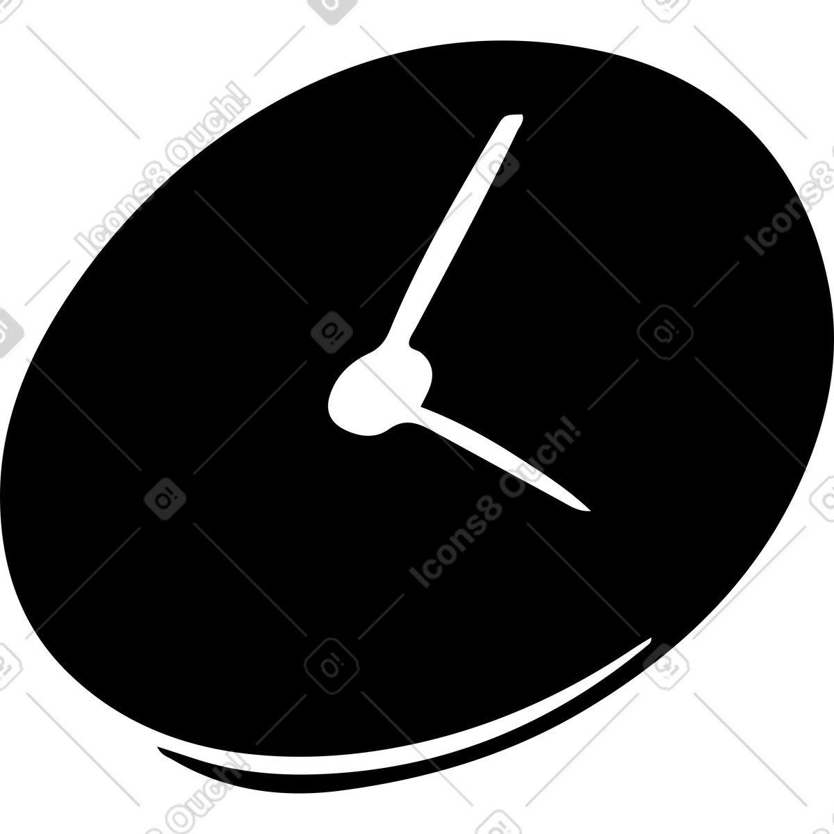 Wall clock illustration in Line style download in PNG, SVG