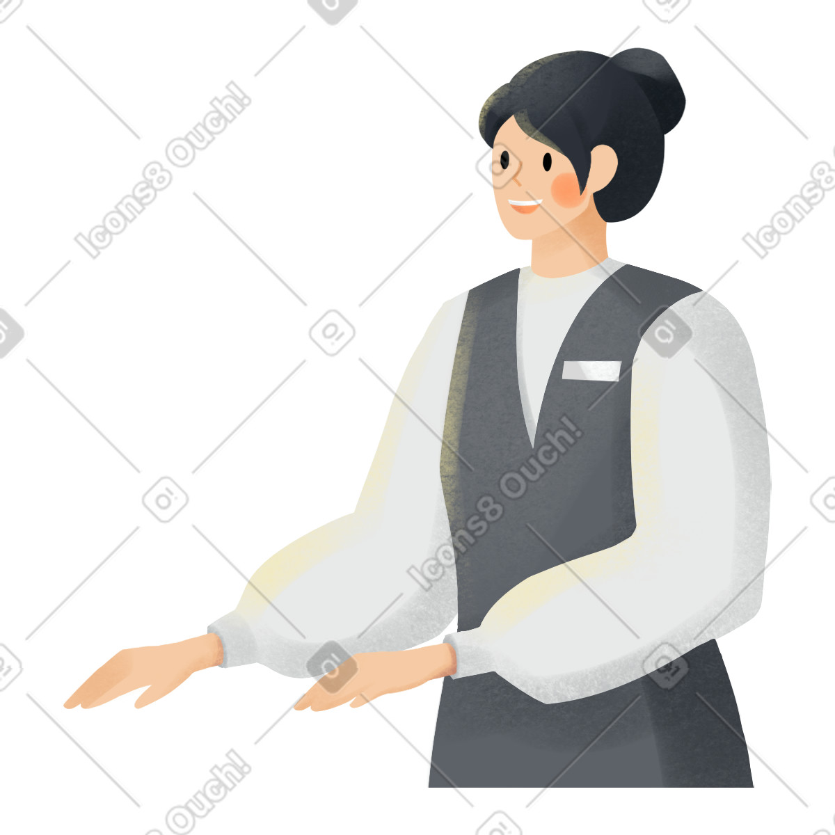 Young woman in office suit illustrazione stile Shine scarica PNG, SVG
