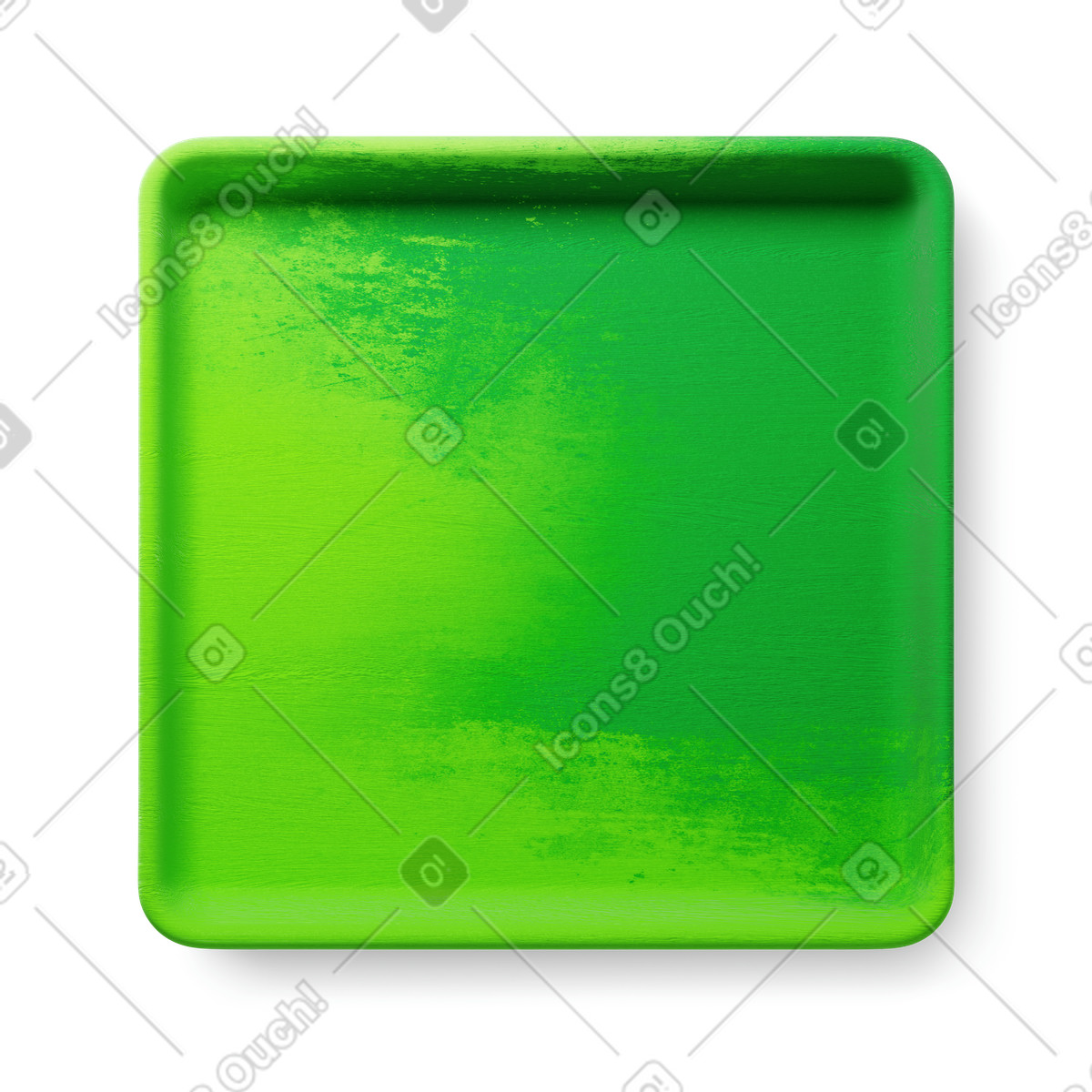 Square shape illustration in 3D Microsoft Fluent style download in PNG, SVG
