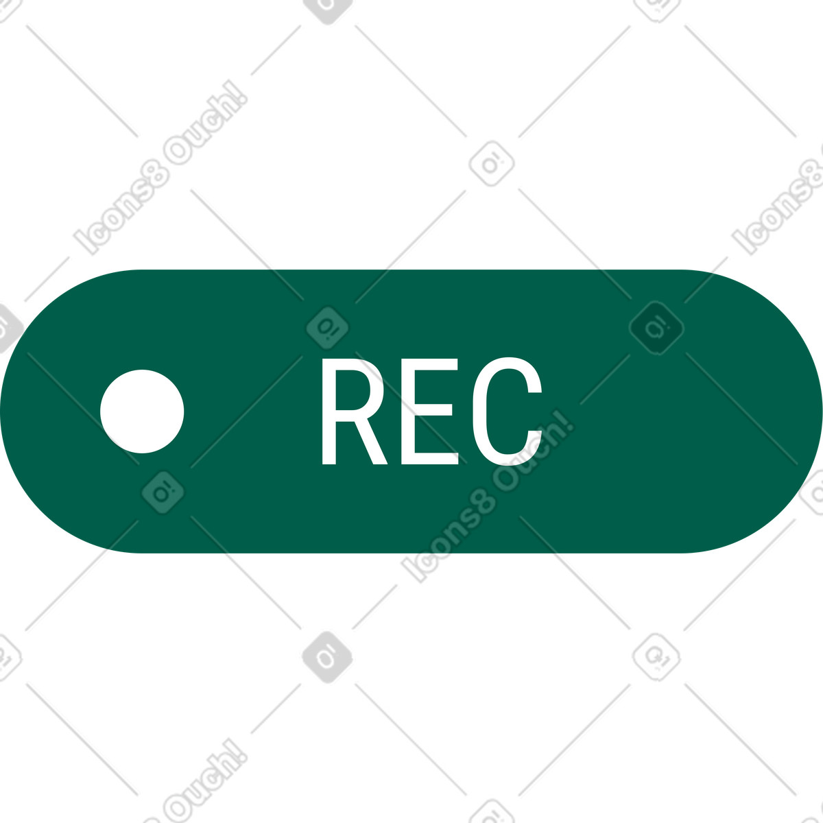 Record button illustration in Storyline style download in PNG, SVG