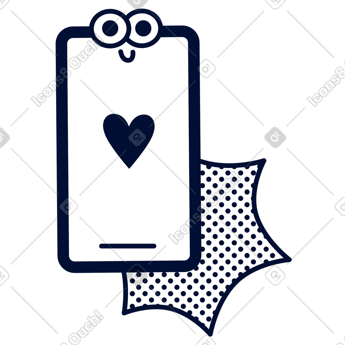 Mobile app interface, User activity tracking, Cute smartphone illustration in Blink style download in PNG, SVG