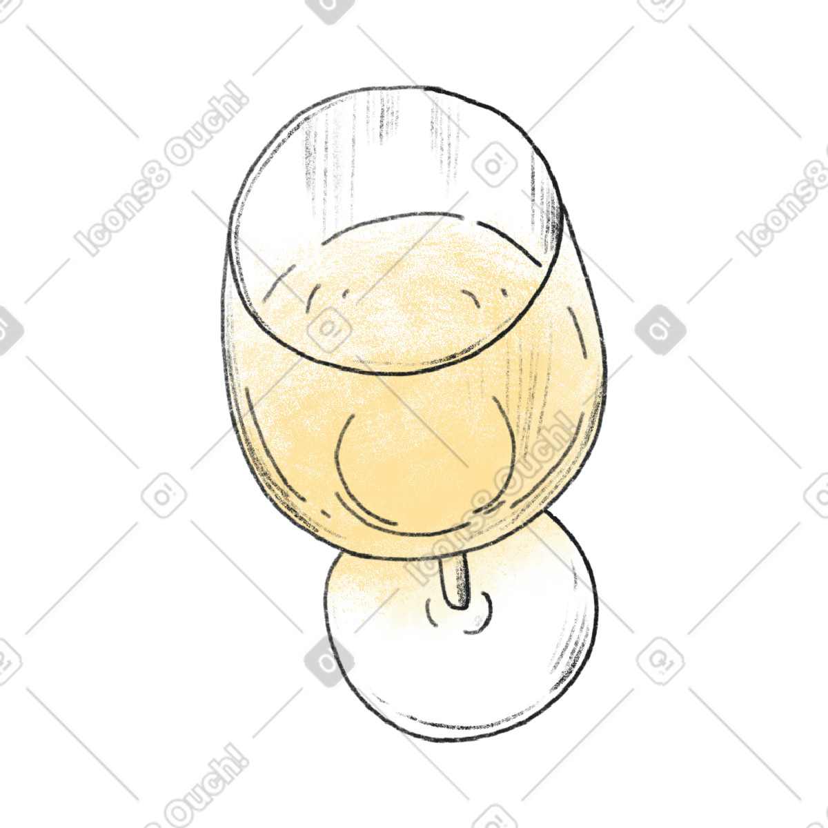 Illustration Glass of champagne dans le style Moments à télécharger aux formats PNG, SVG