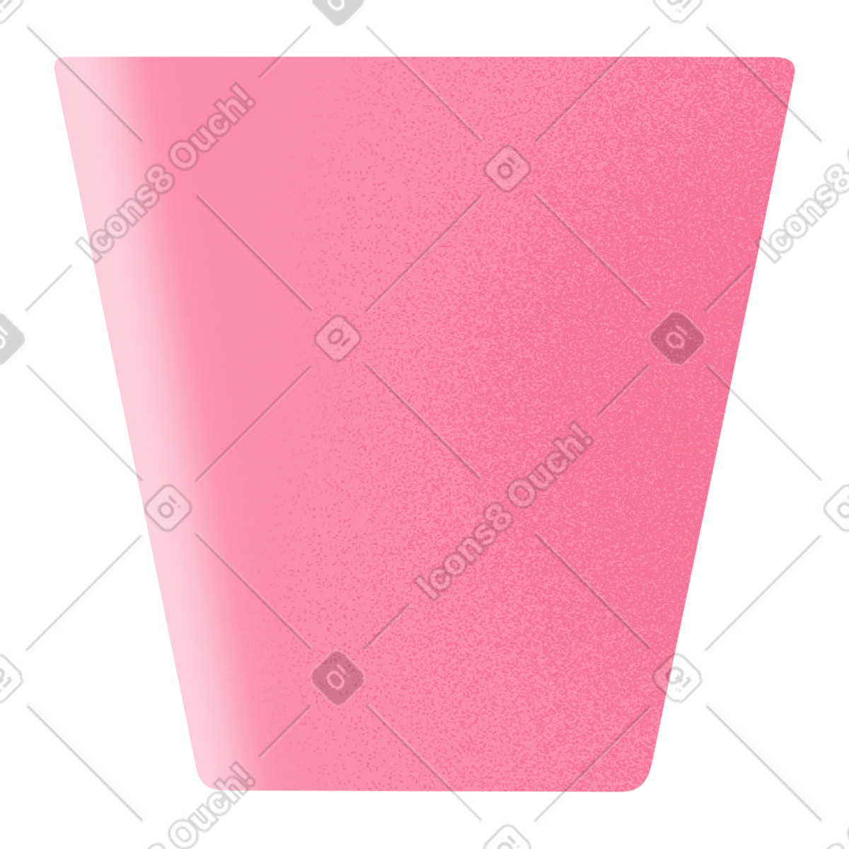 Pink plastic cup illustration in Joy style download in PNG, SVG