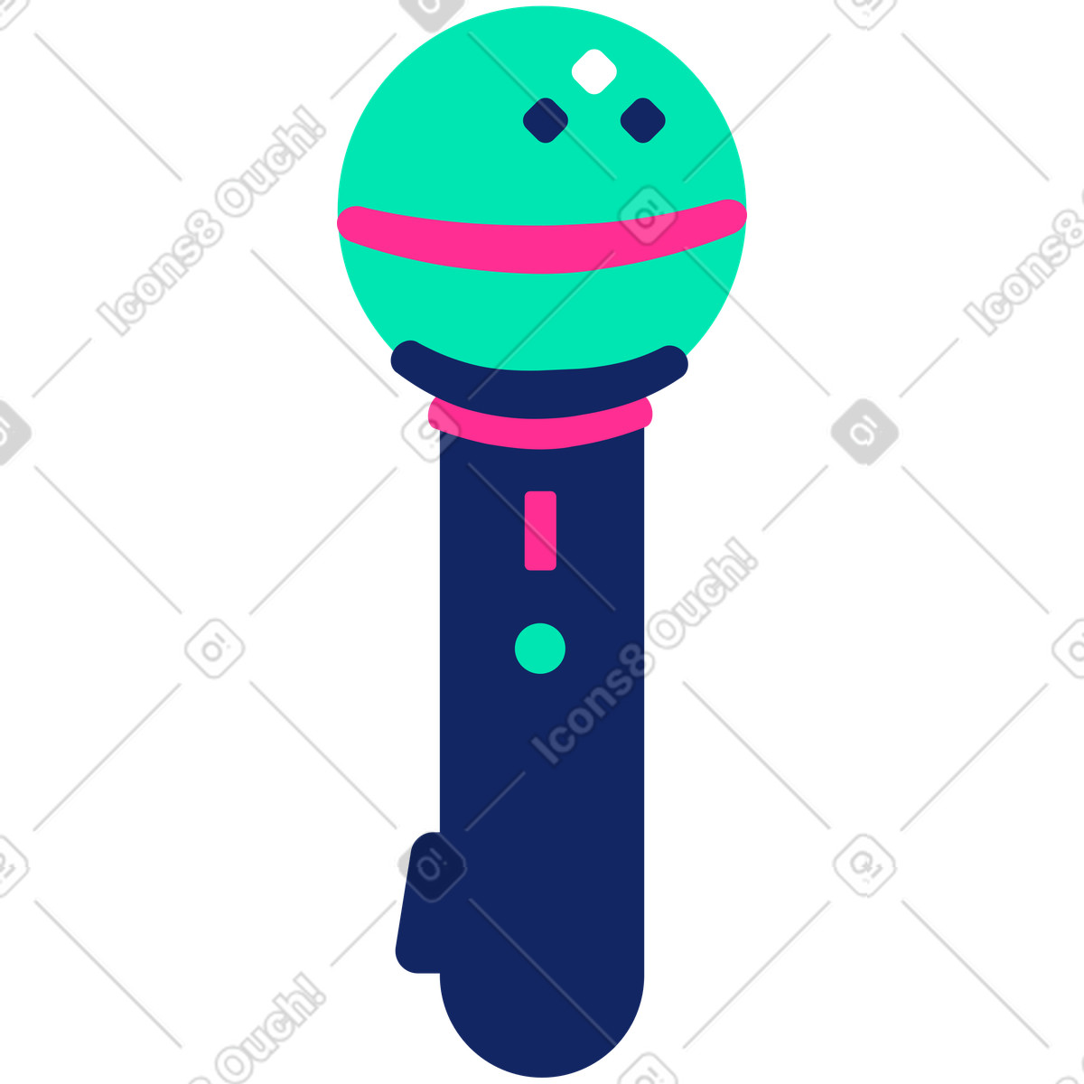 Cyborg スタイルの マイクロフォン のイラストをPNG、SVG形式でダウンロード