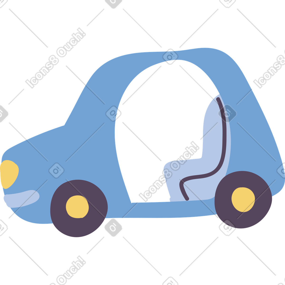 Pluto スタイルの 車 のイラストをPNG、SVG形式でダウンロード