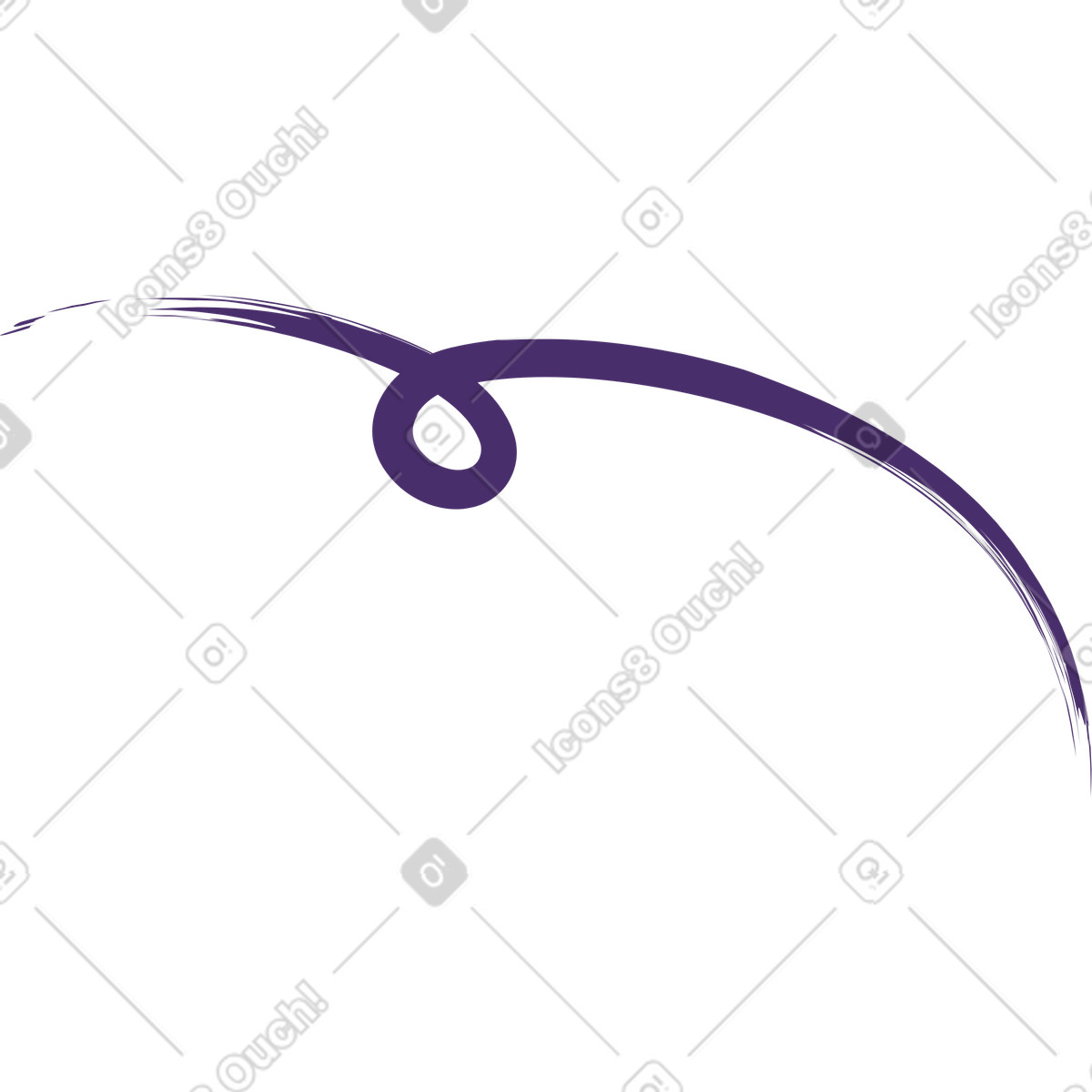 Freehand curved line illustrazione in stile Grain scarica in PNG, SVG