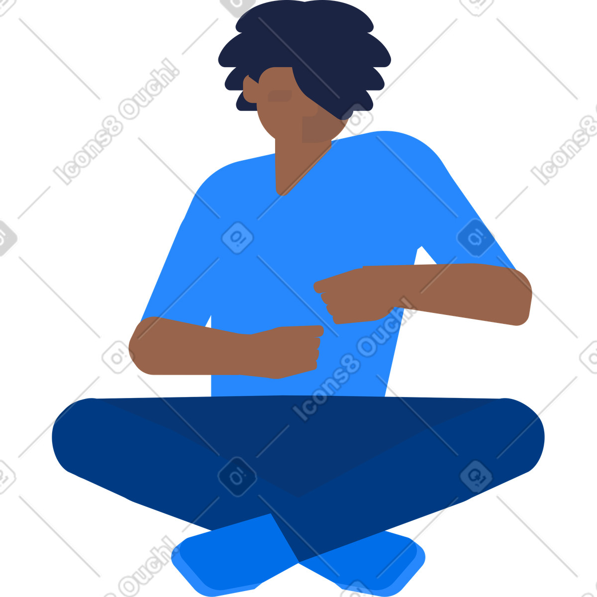 Ilustração de Menino sentado em no estilo Urban para baixar em PNG, SVG