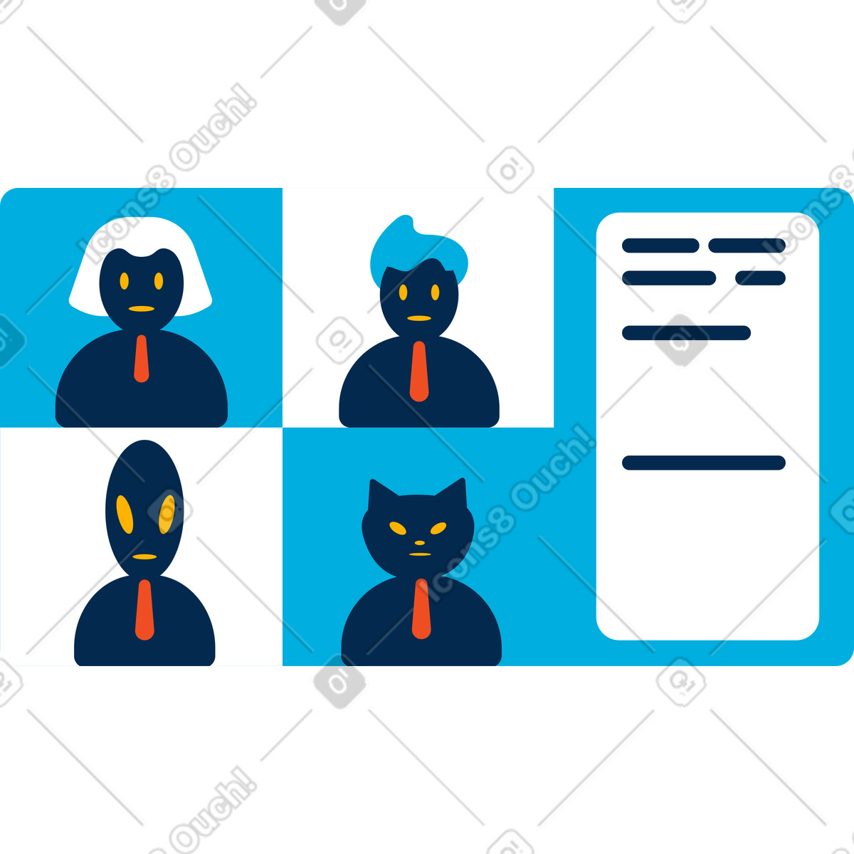 Screen with people illustrazione in stile Flame scarica in PNG, SVG