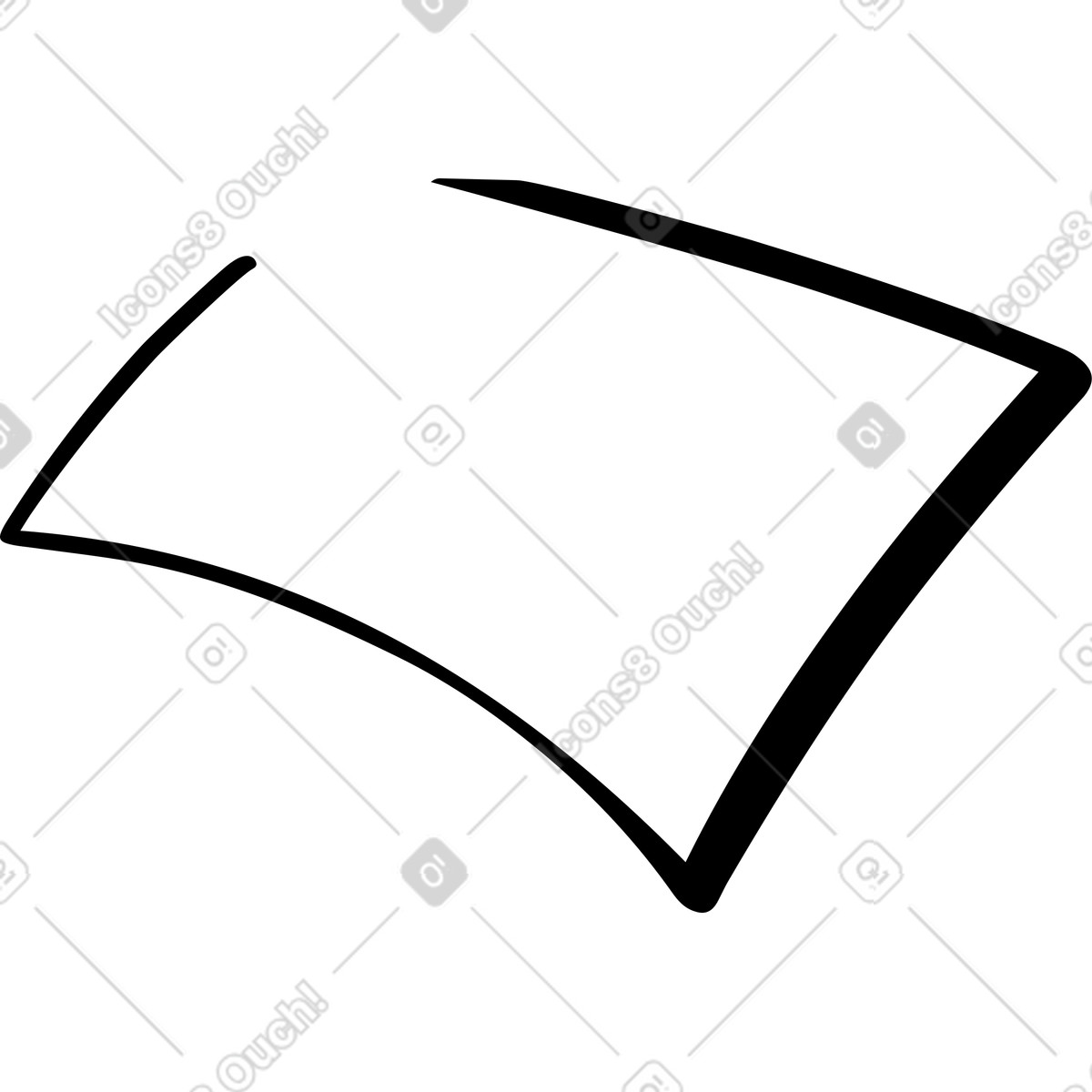 Flying paper illustration in Line style download in PNG, SVG