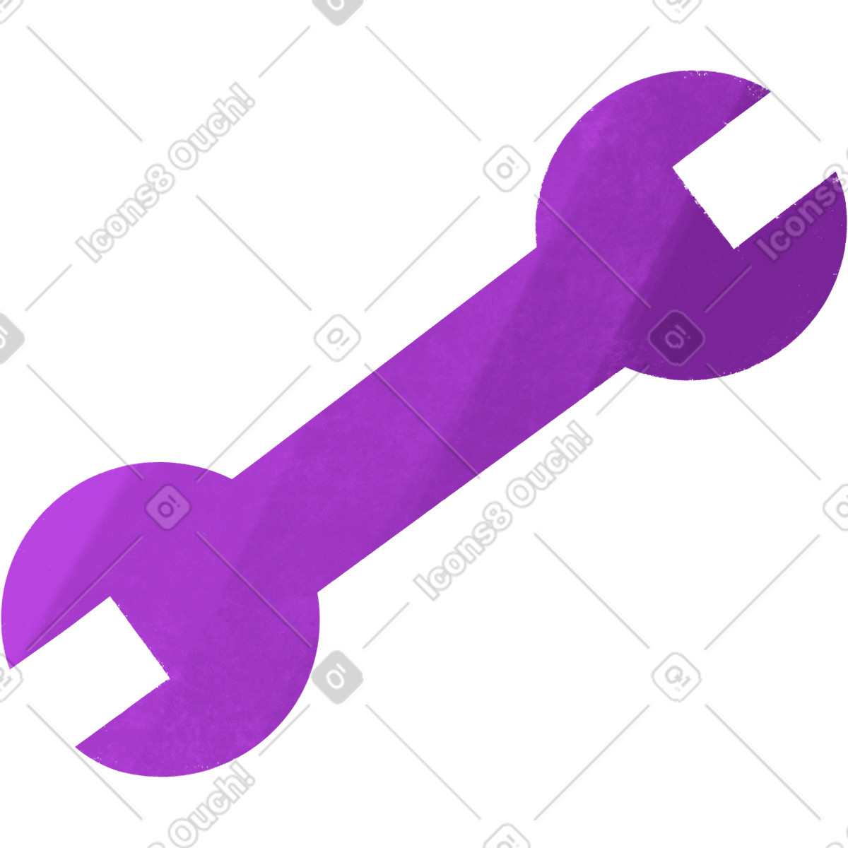 Ilustración Purple wrench en estilo Bonbon a descargar en PNG y SVG