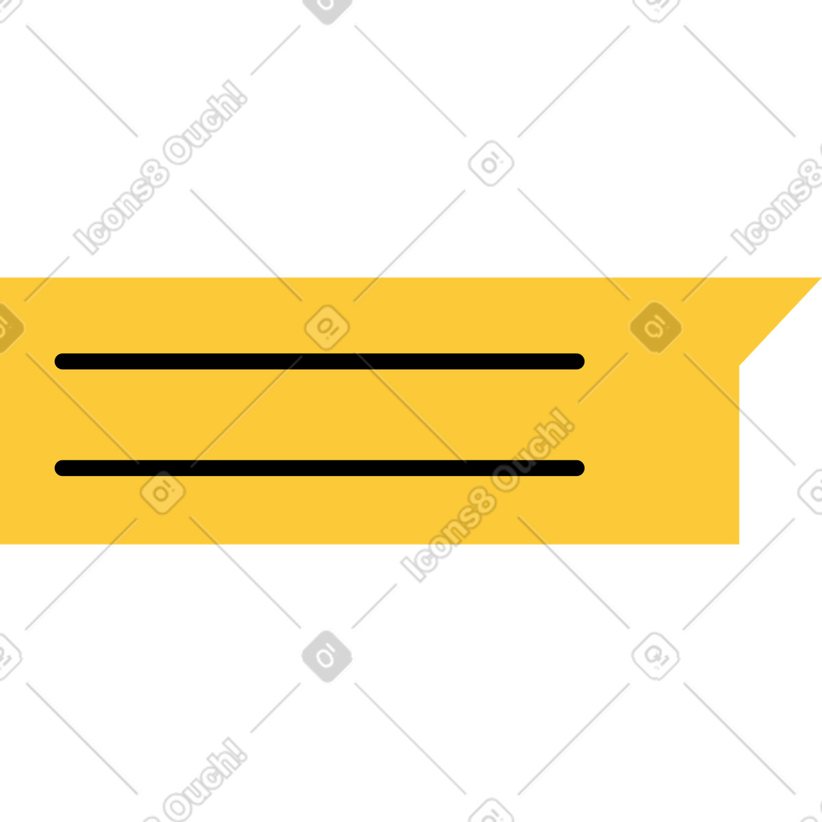 Yellow bubble with text illustration in Juicy style download in PNG, SVG