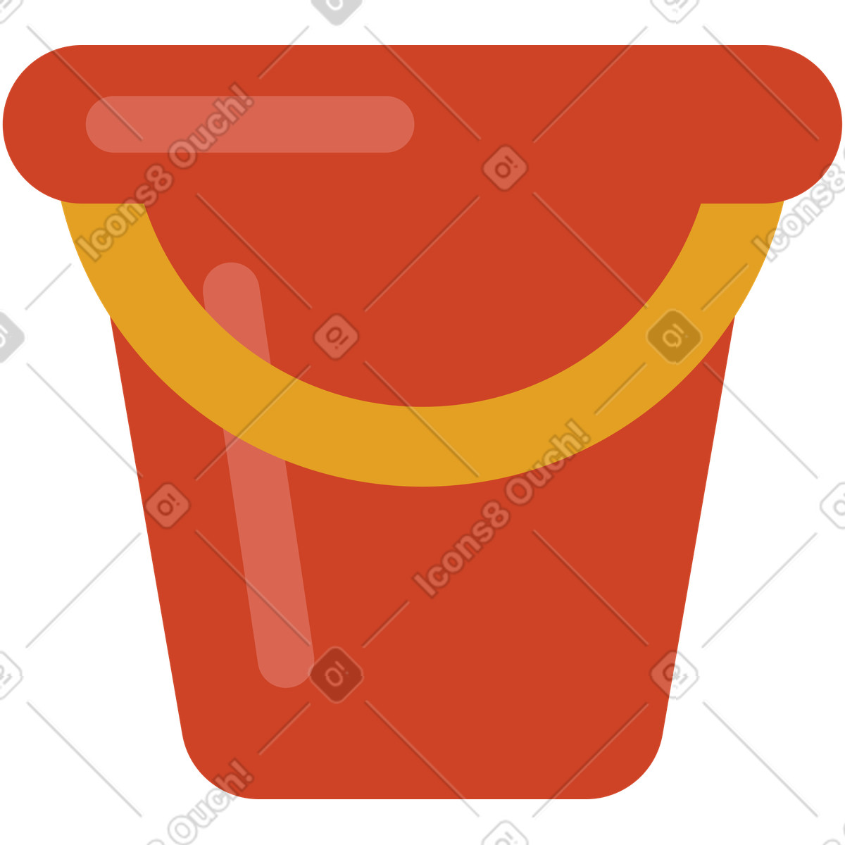 Illustration Seau de plage dans le style Arabica à télécharger aux formats PNG, SVG