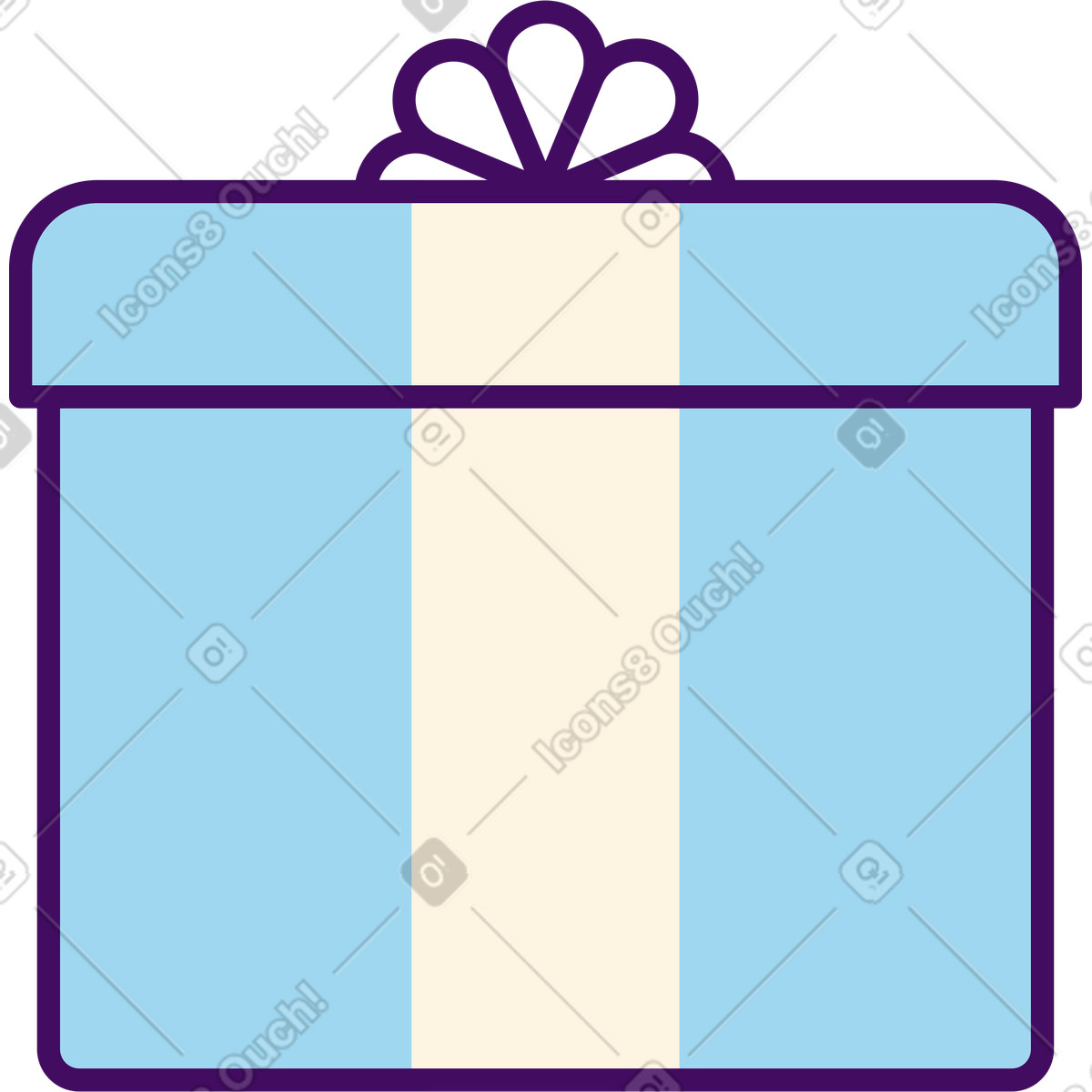 Ilustración Caja de regalo en estilo Simplistic a descargar en PNG y SVG