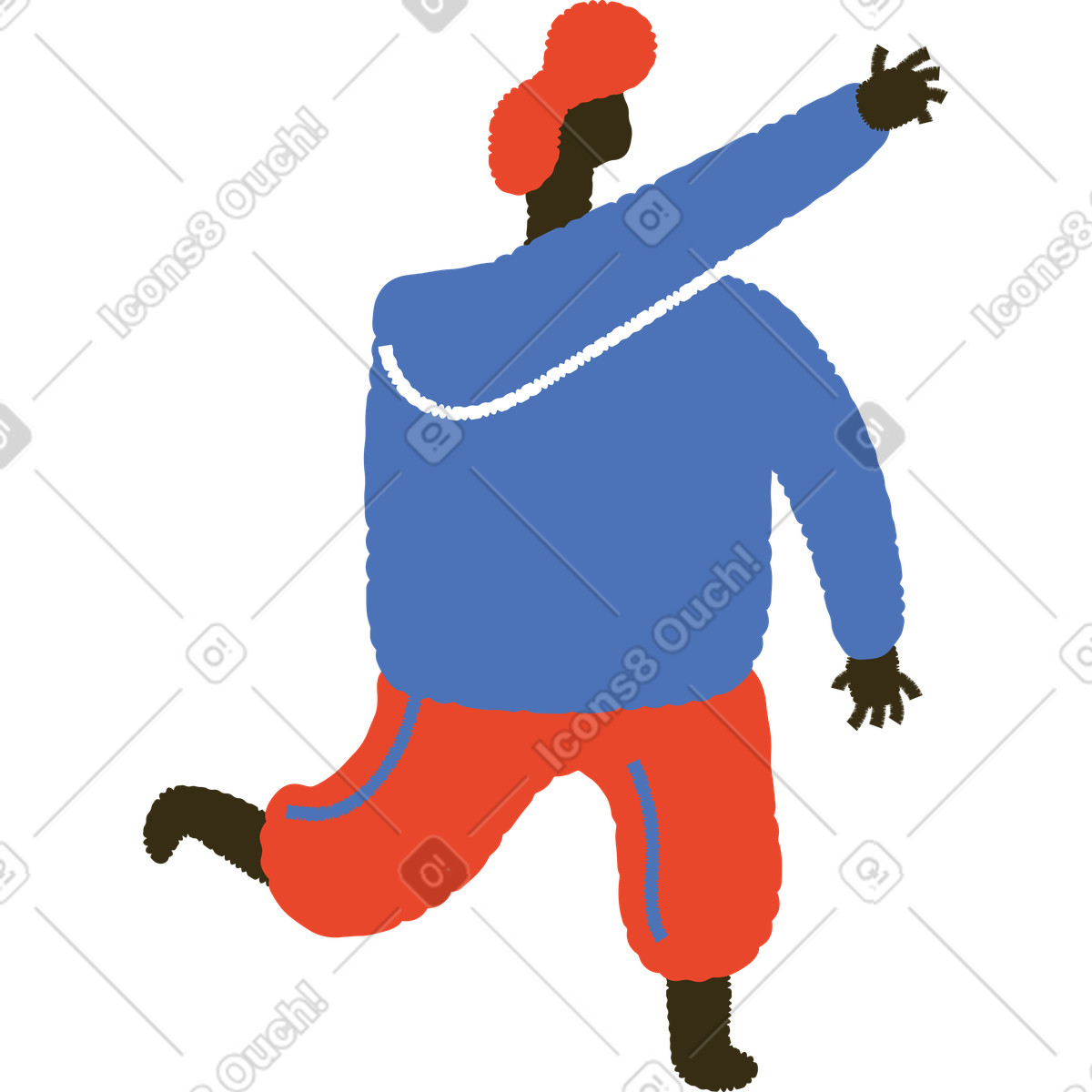 Man illustration in Bermuda style download in PNG, SVG