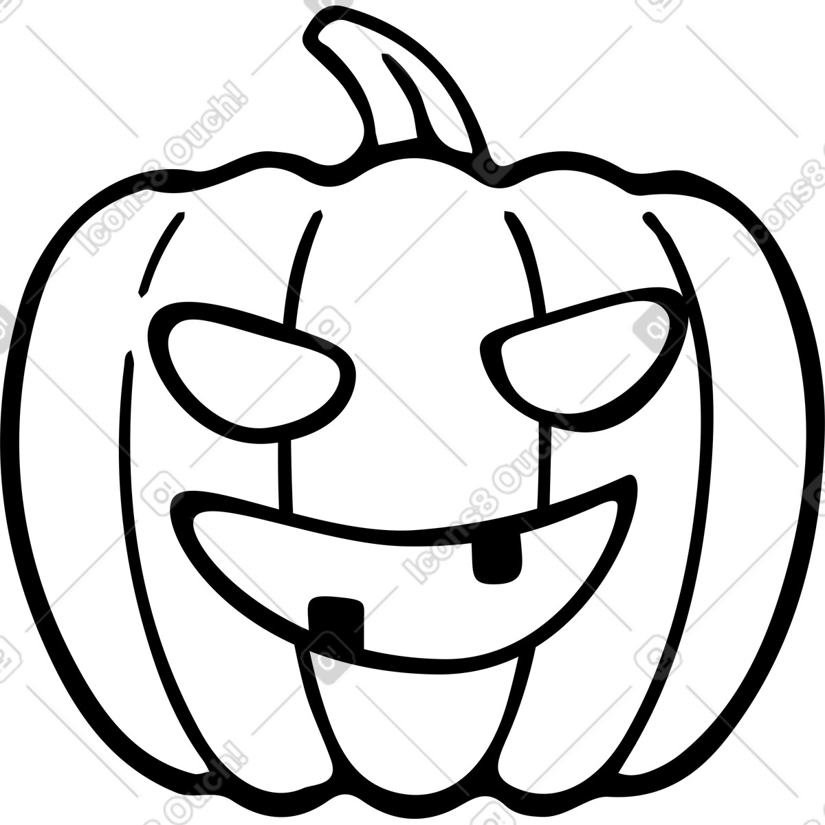 Halloween pumpkin illustration in Journal style download in PNG, SVG