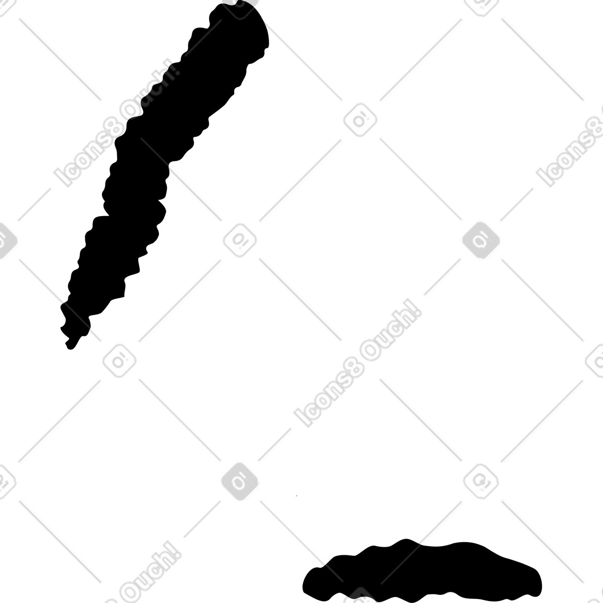 Ilustración Black shape lines silhouette accent en estilo Chalk a descargar en PNG y SVG