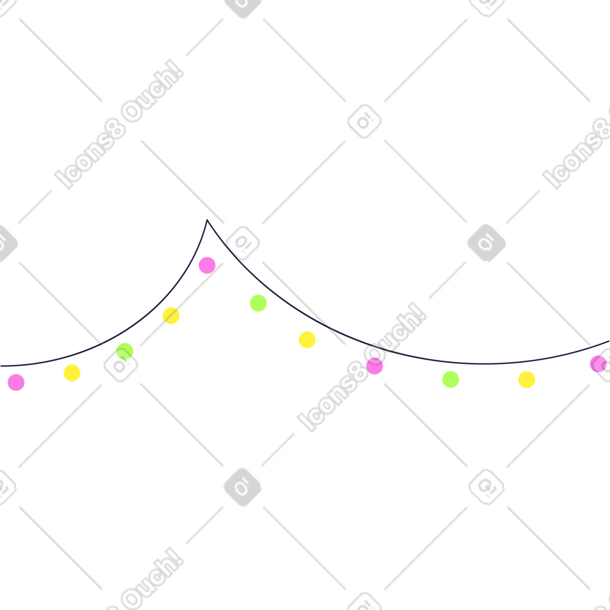 Illustration Lumières de noël dans le style Mellow à télécharger aux formats PNG, SVG