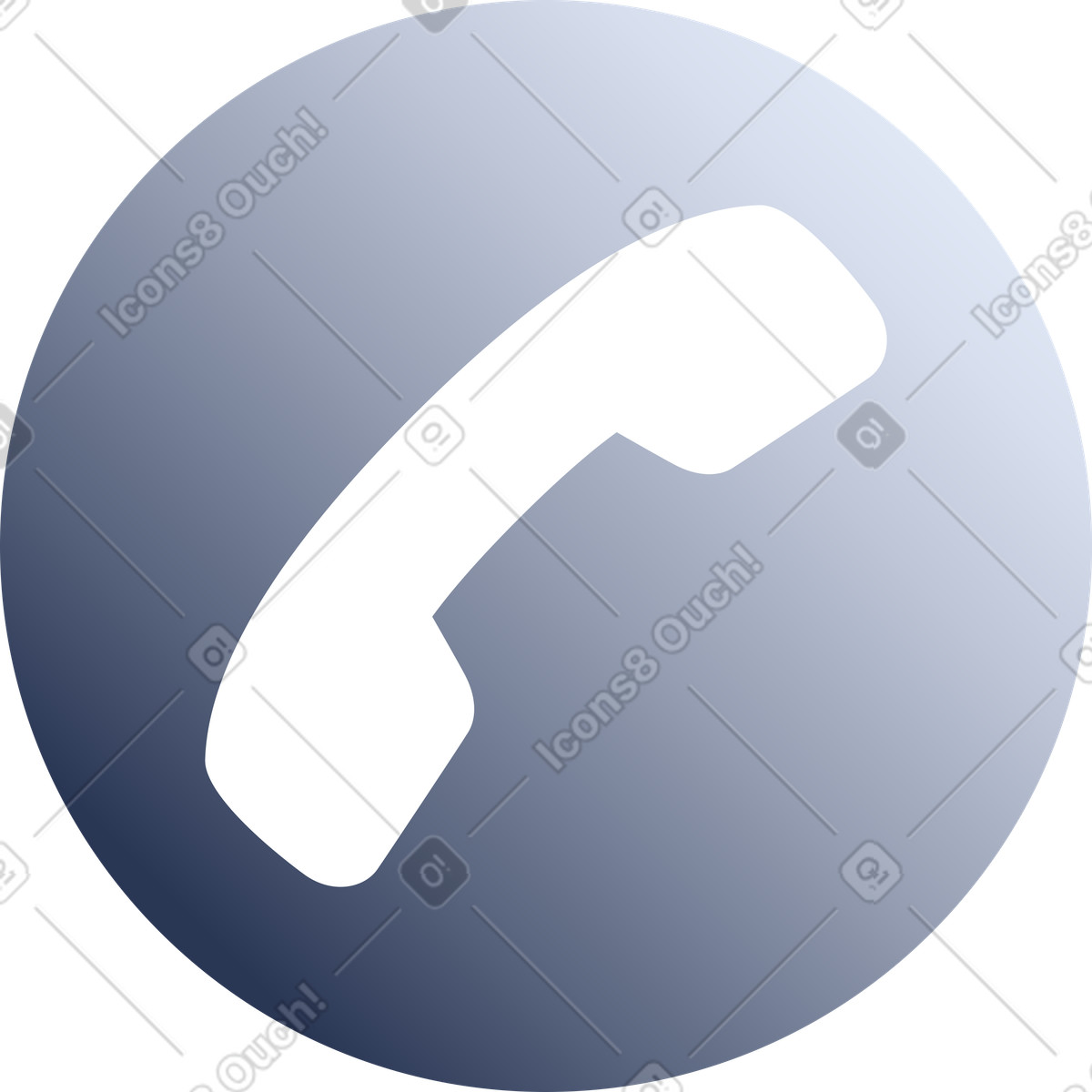 Phone icon illustration in Lucent style download in PNG, SVG