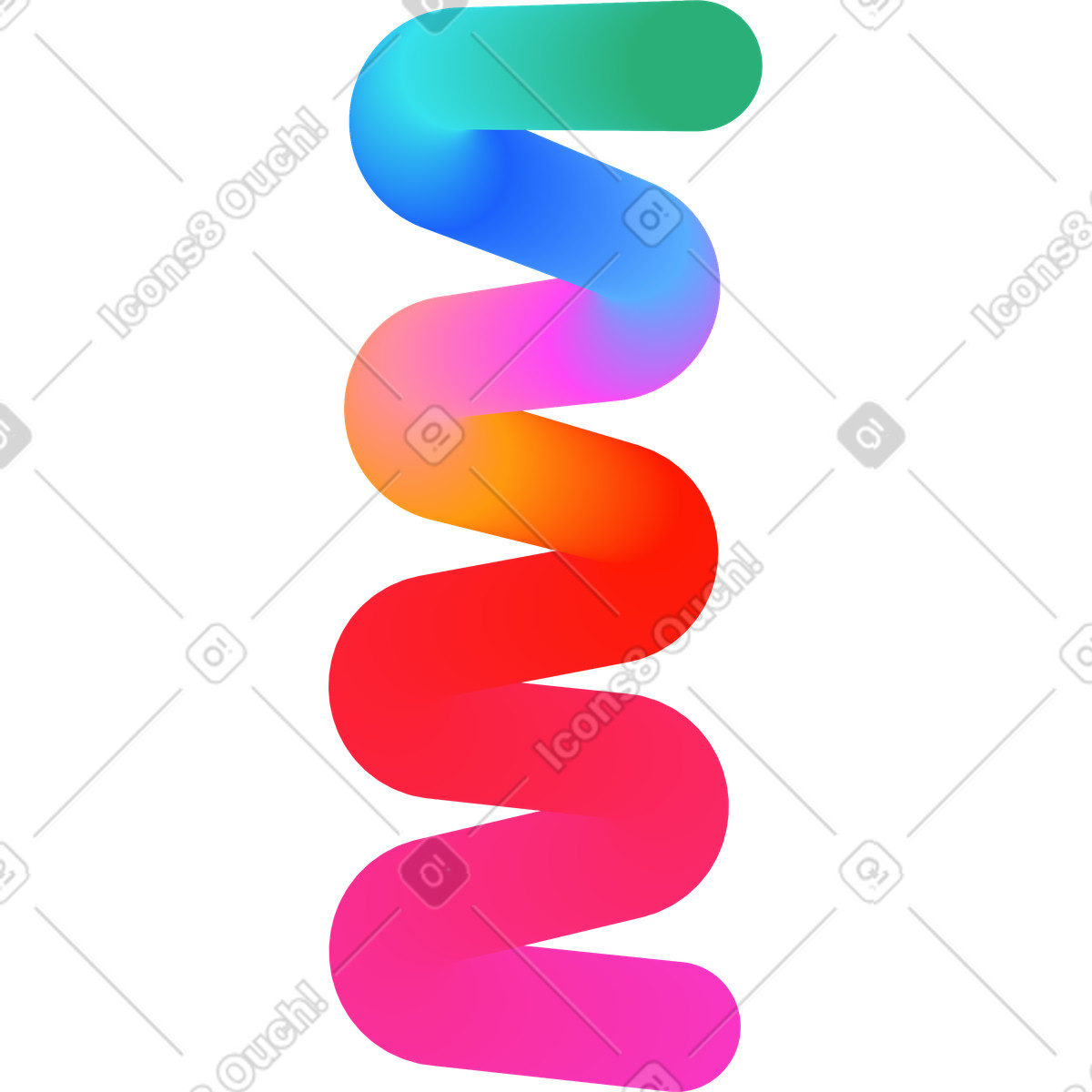 Forms スタイルの Rainbow winding spot のイラストをPNG、SVG形式でダウンロード
