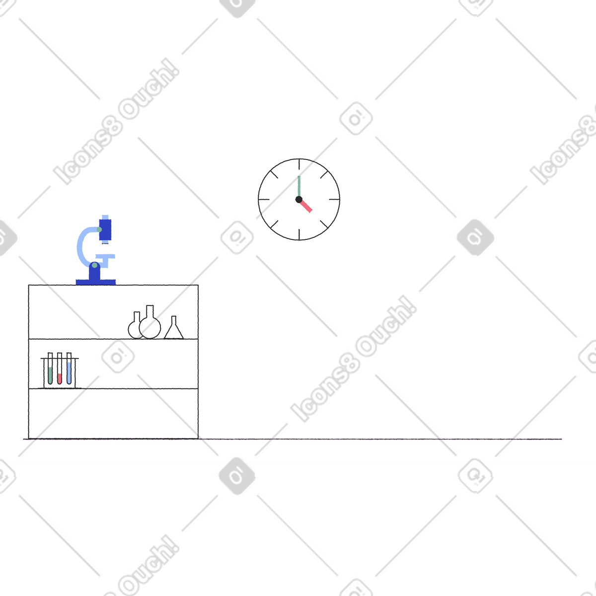Lab illustration in Pablo style download in PNG, SVG