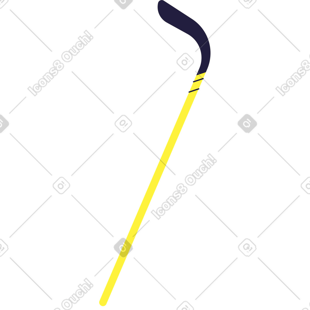 Illustration Crosse de hockey dans le style Mellow à télécharger aux formats PNG, SVG