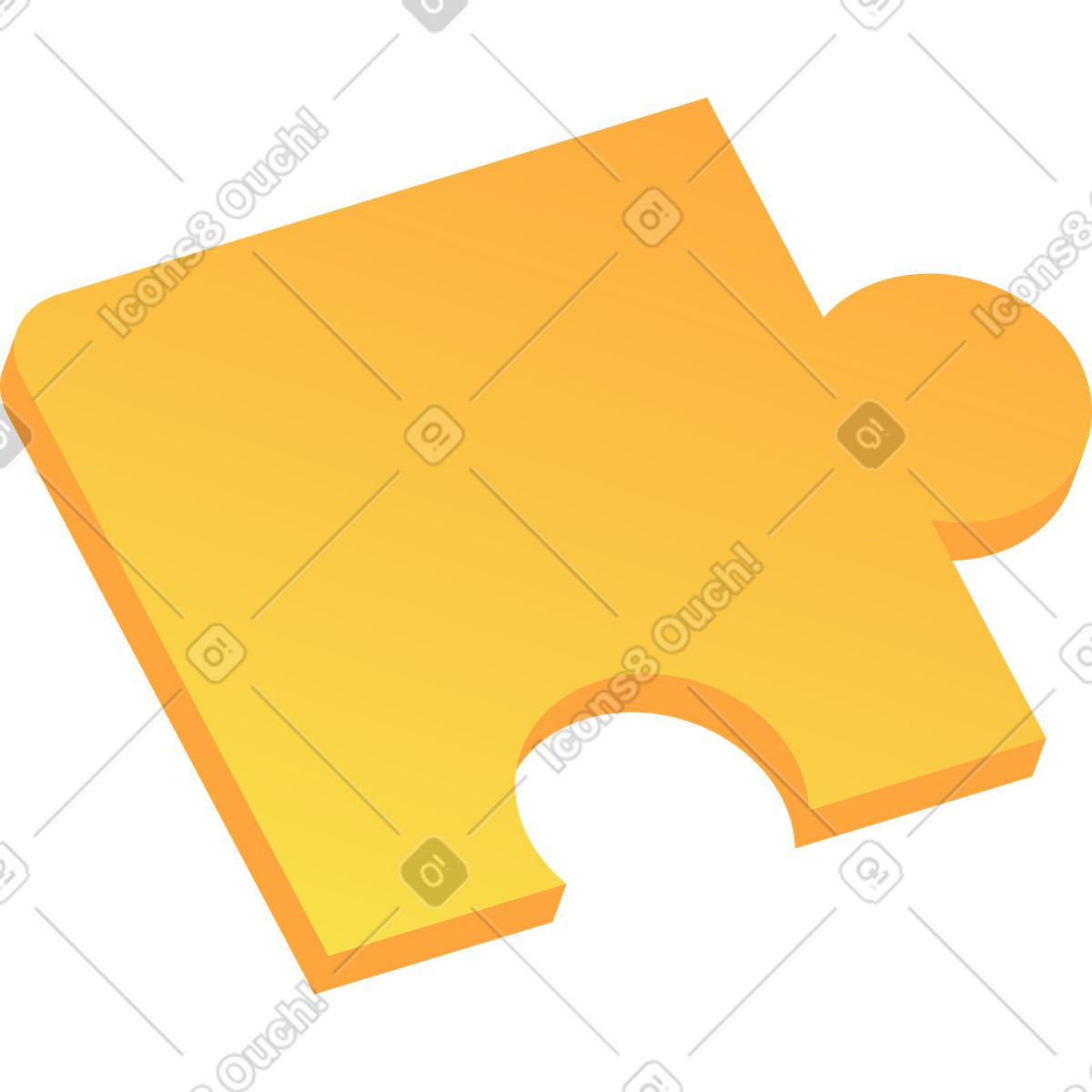 Ilustración Pieza de puzzle en estilo Florid a descargar en PNG y SVG